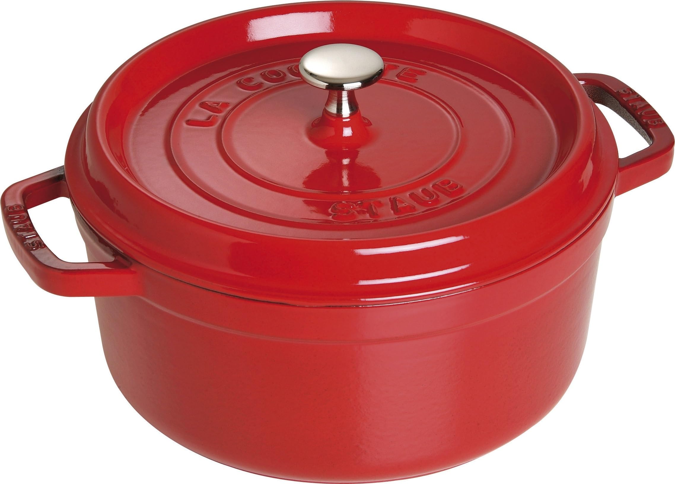 Amazon.com: Staub 4 Qt. Round Cocotte-cherry Red : Arts, Crafts
