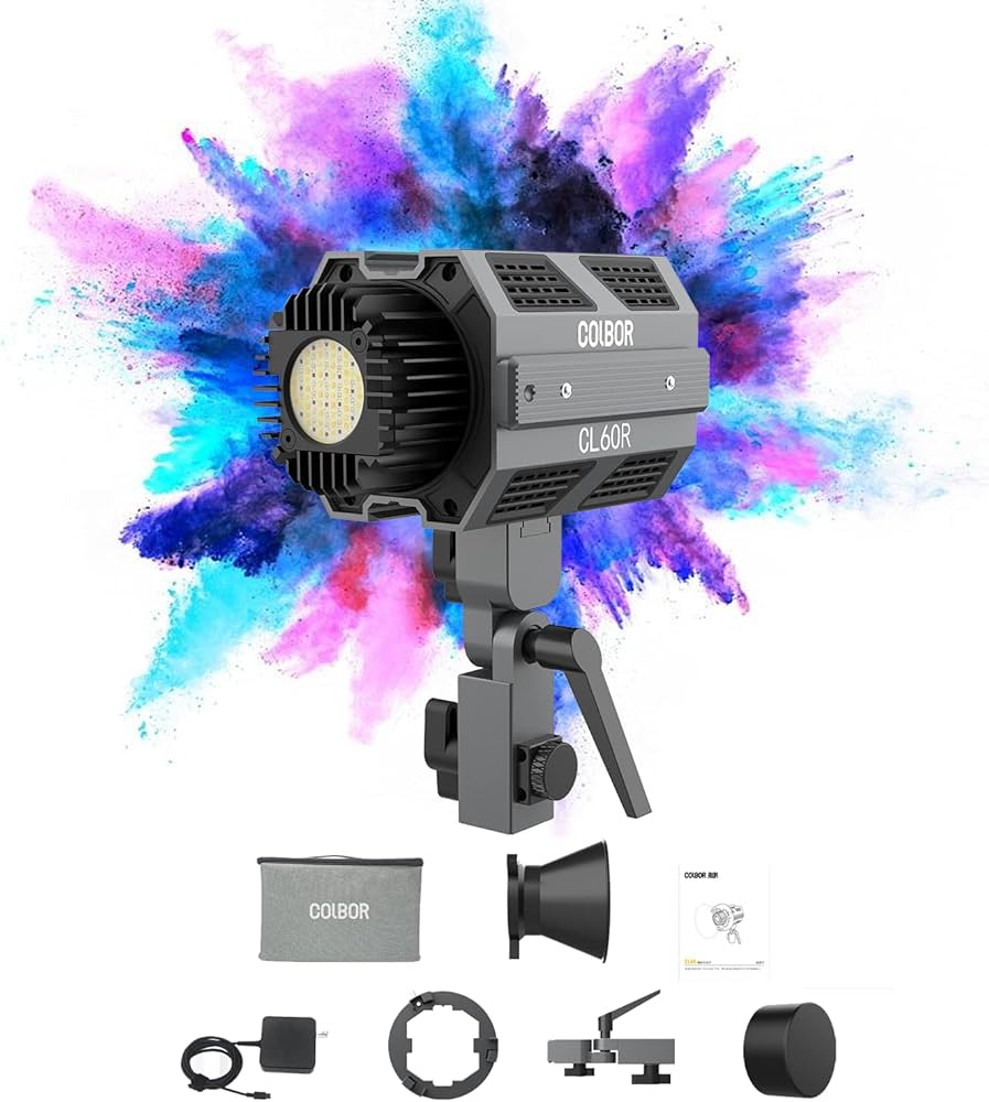 Amazon | ビデオライト, COLBOR CL60R RGB 色温度2700K-6500K CRI97+