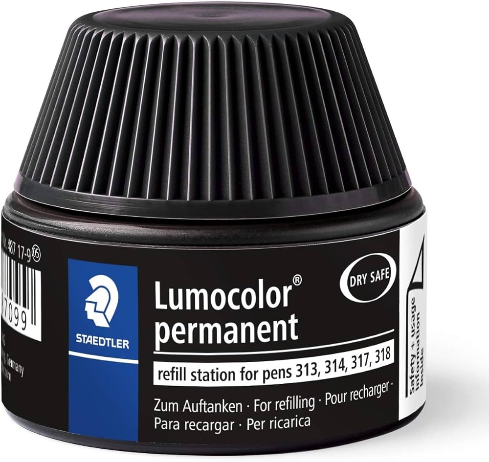 Amazon | ステッドラー ルモカラーペン 油性補充インク ブラック 487