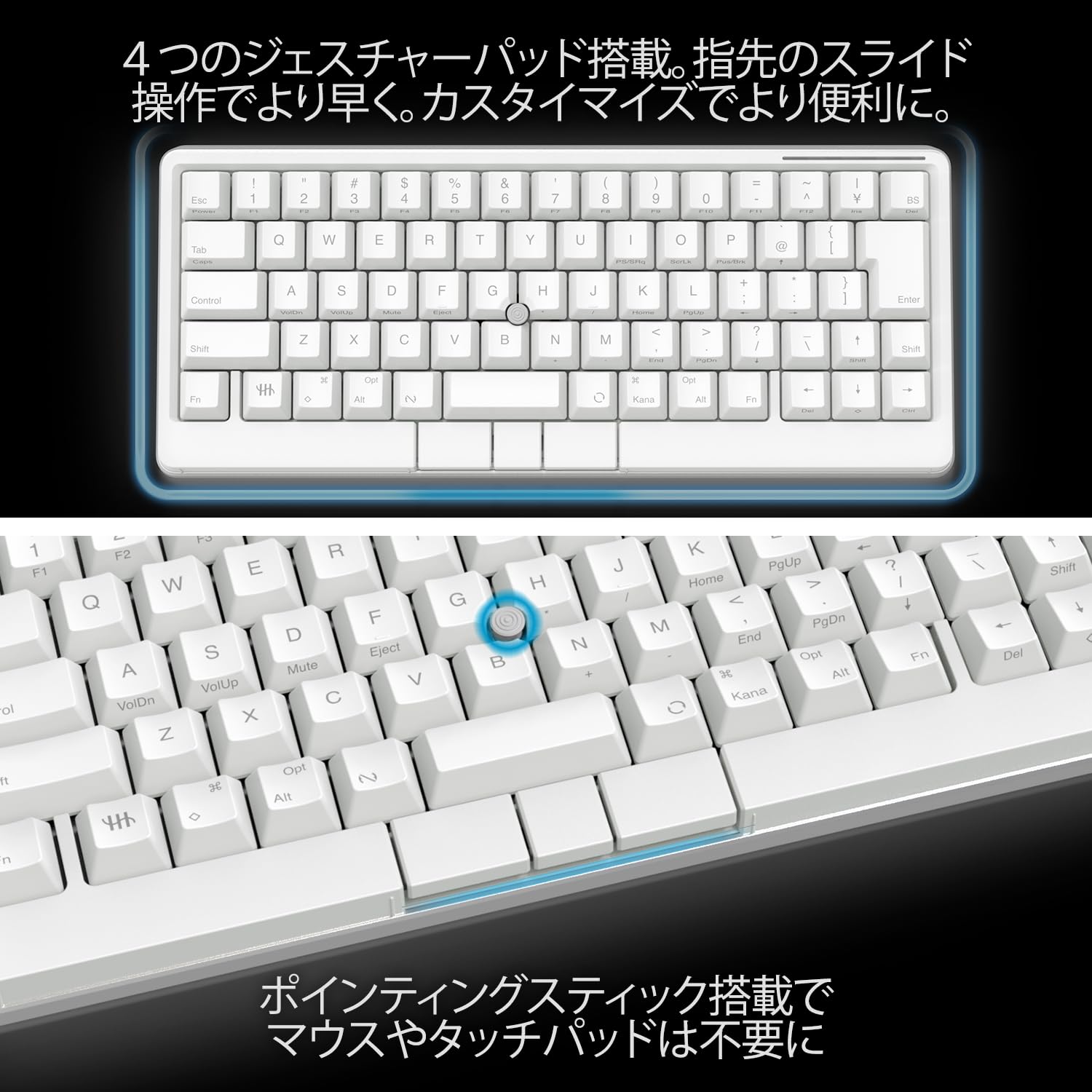 Amazon | PFU キーボード HHKB Studio 日本語配列／雪（ポインティング