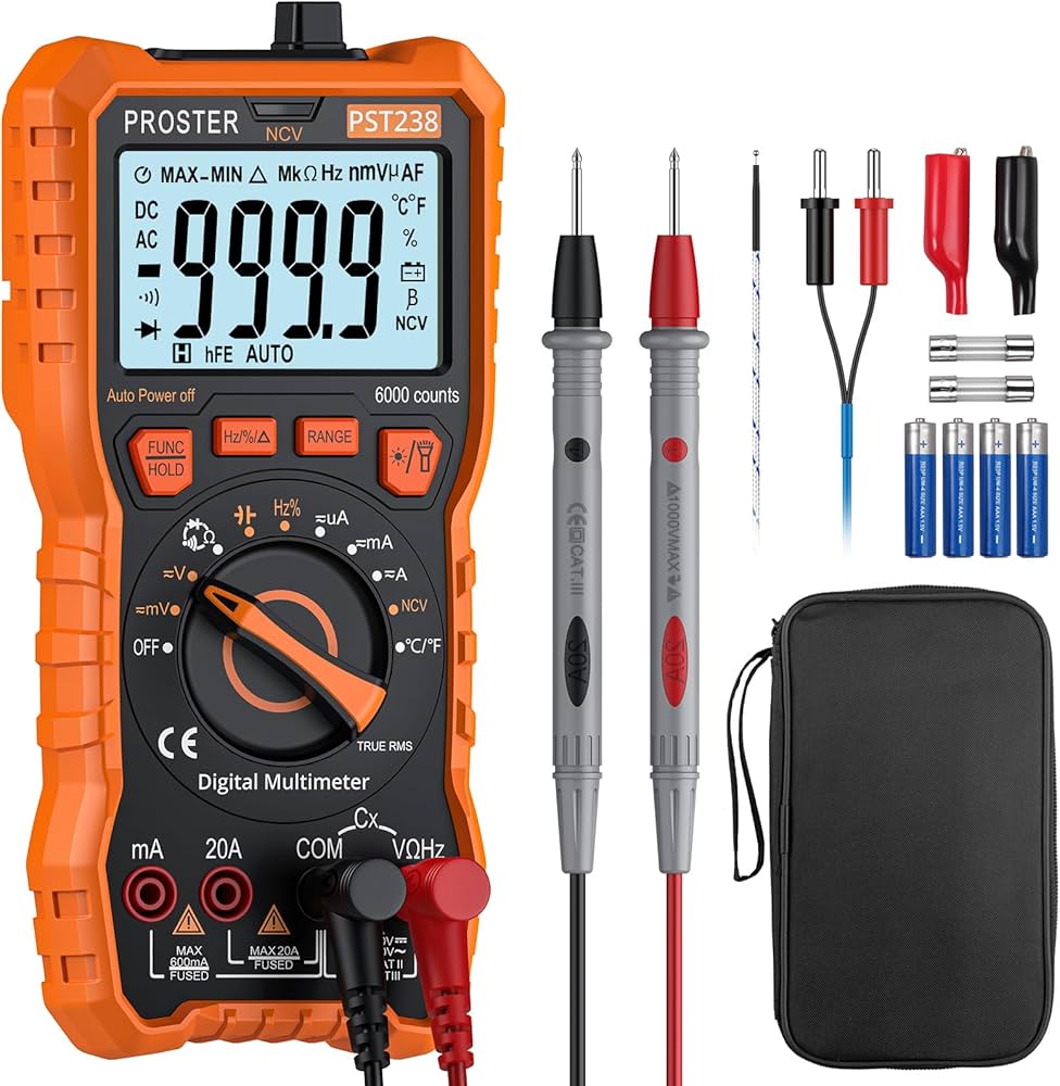 Amazon | Proster テスター デジタルマルチメーター 6000カウント AC