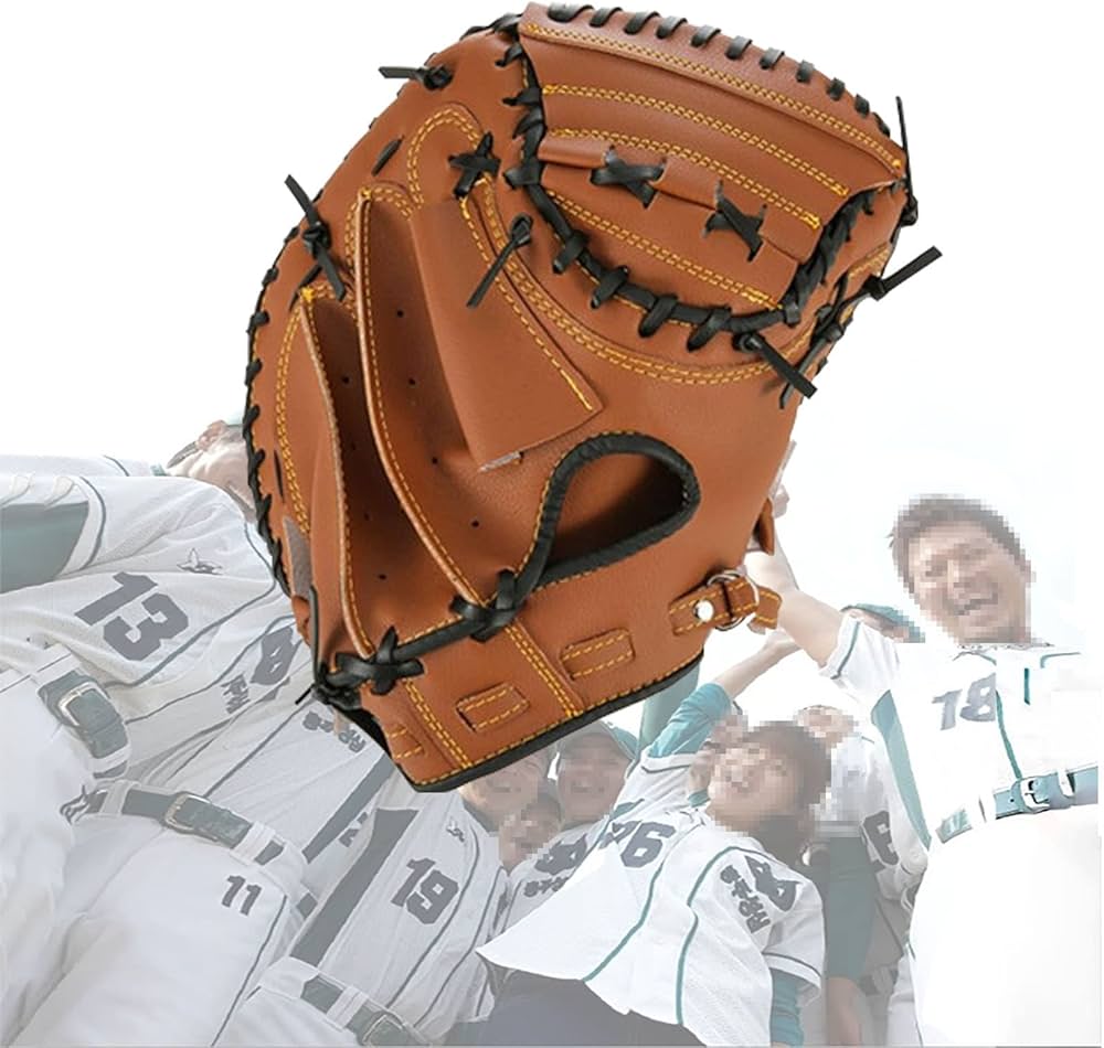 Amazon | 軟式野球 キャッチャーミット左投げ用、厚いPVCベースボール