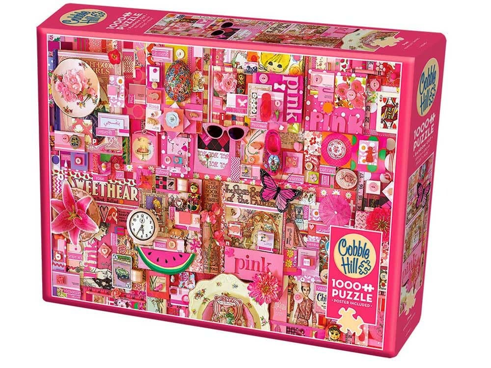 Amazon.com: COBBLE HILL Pink Jigsaw Puzzle (1000 Piece) : Toys & Games