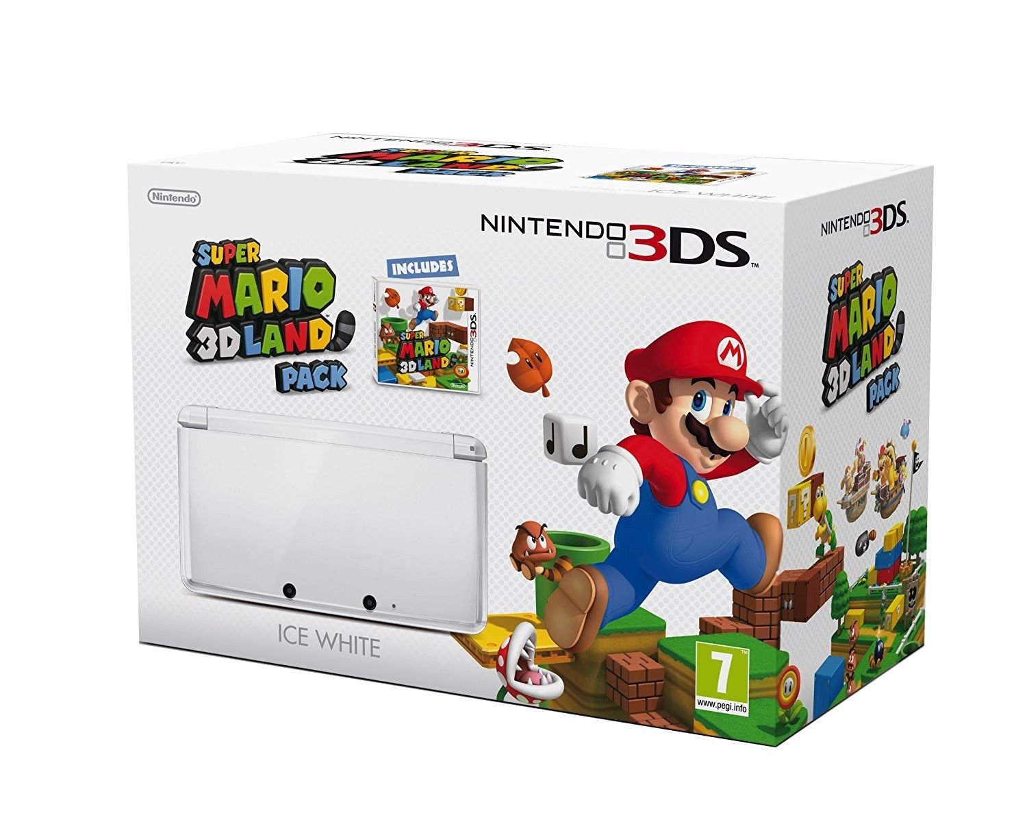 Amazon.com: Nintendo 3DS console Ice White/white Super Mario 3D