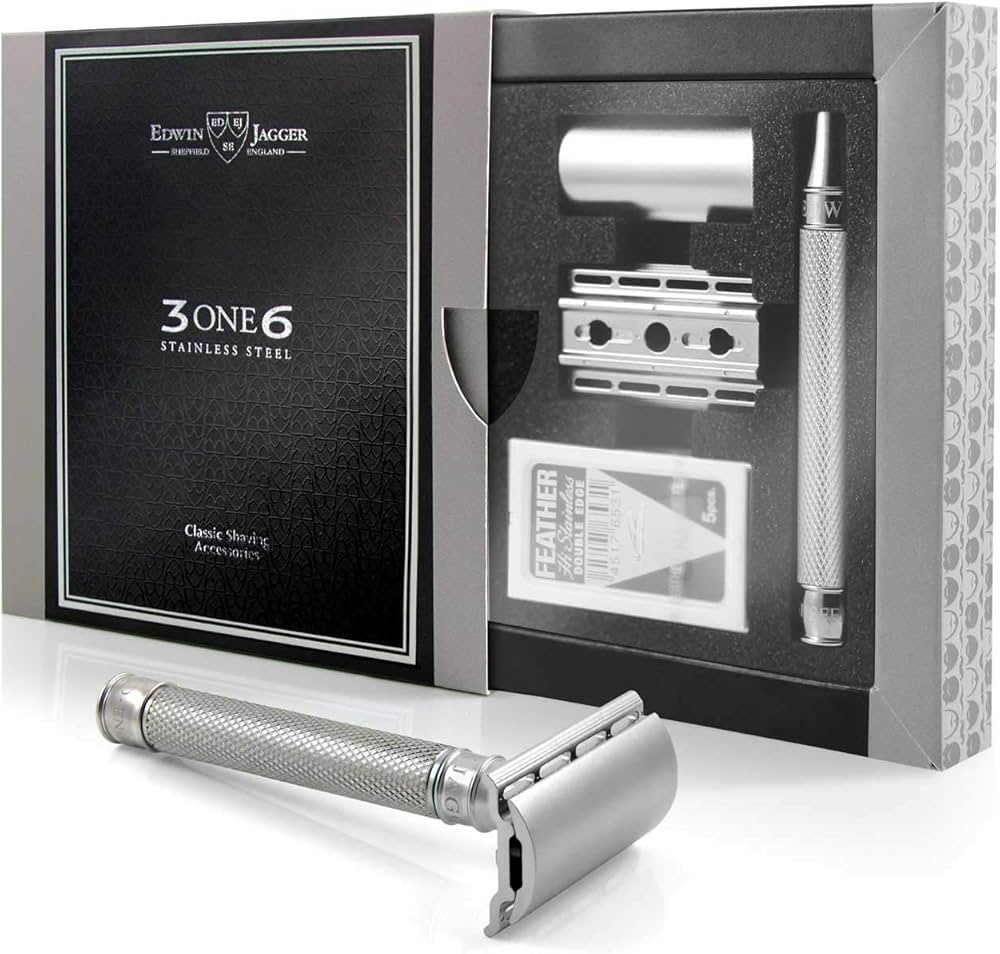 Amazon.com: Edwin Jagger 3ONE6 DE Stainless Steel Safety Razor