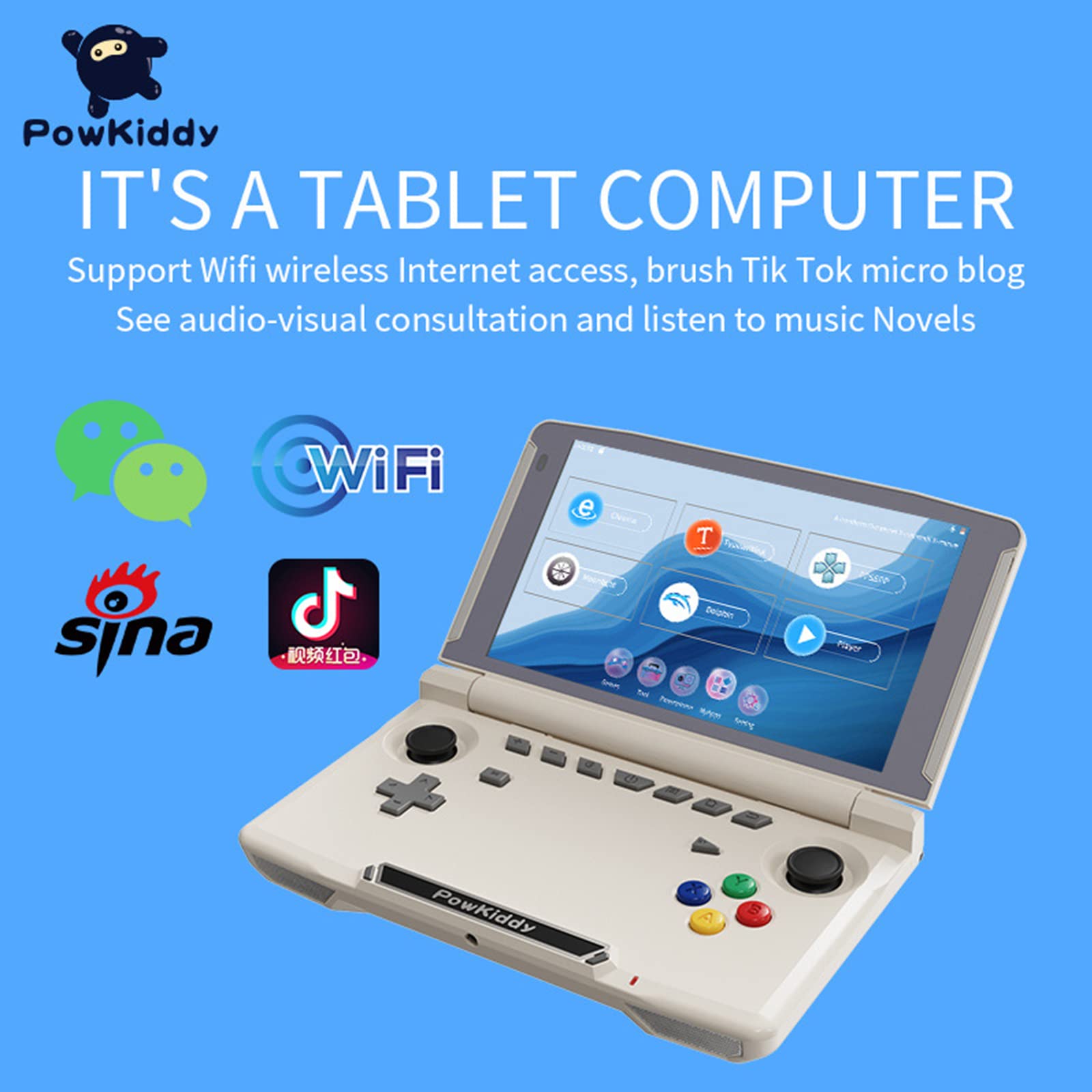 Amazon.co.jp: Powkiddy X18S折りたたみ式ゲーム機ポータブルゲーム機