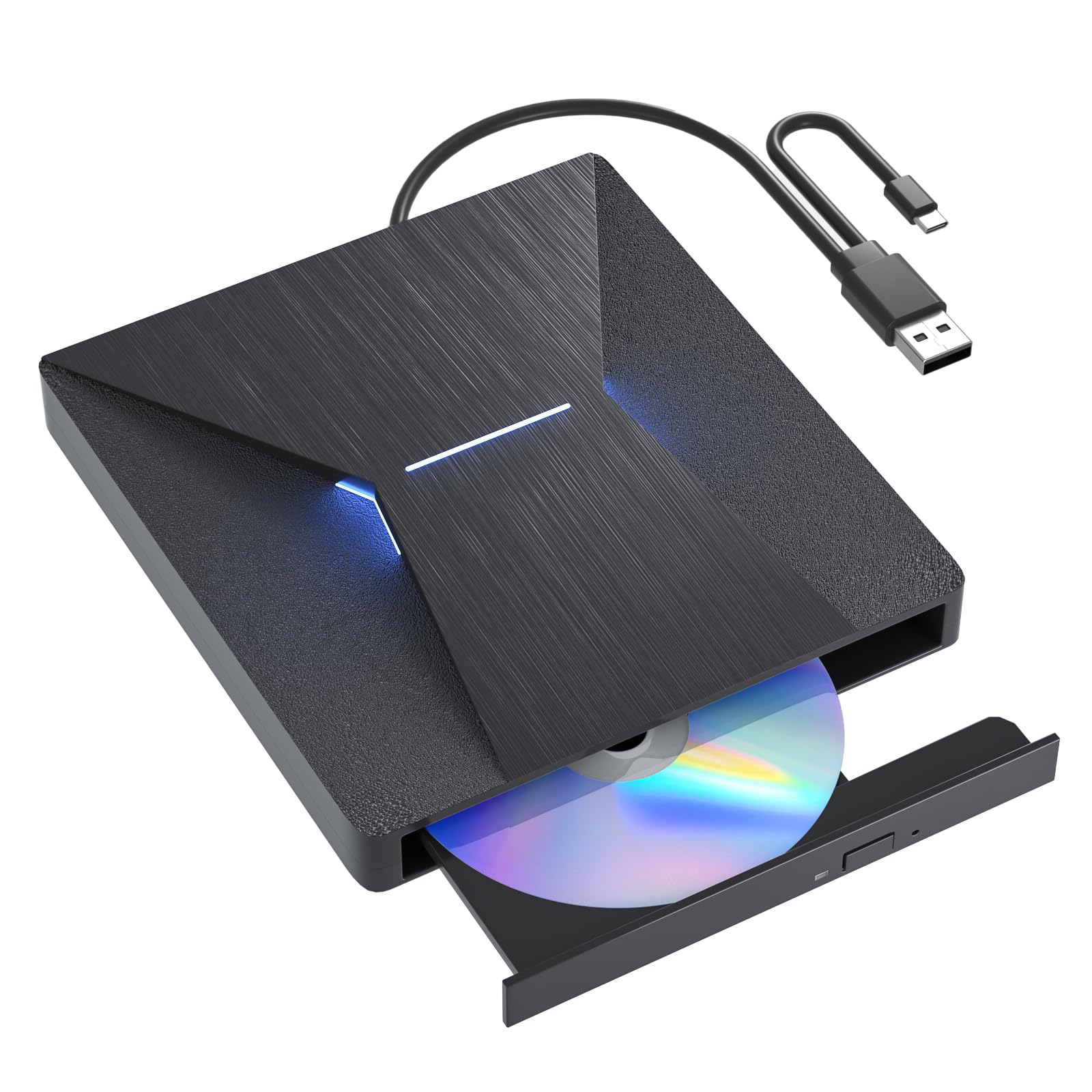 MthsTec External Bluray DVD Drive, USB 3.0 and Type-C Bluray