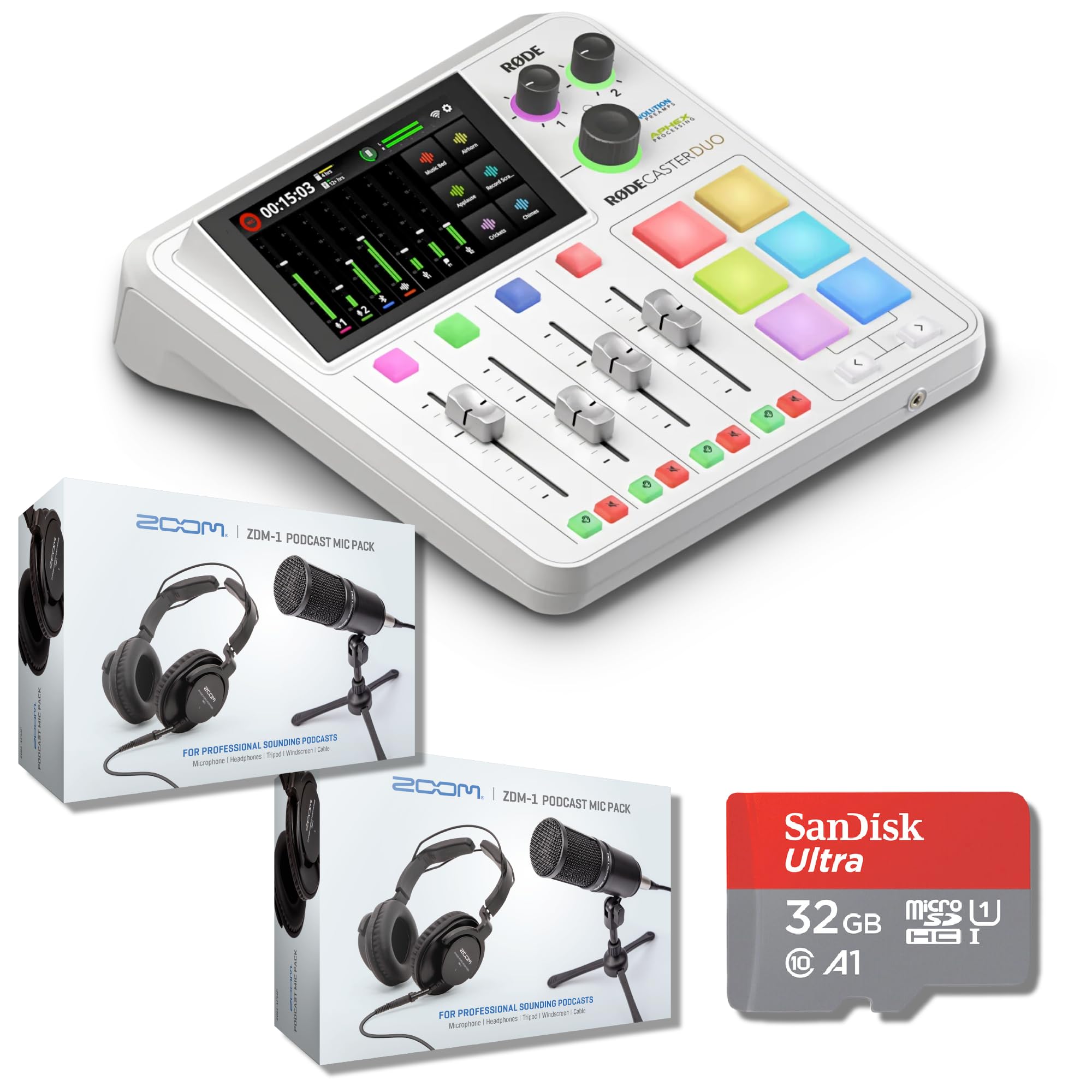 Amazon.com: Rode RODECaster Duo (White) Integrated Audio