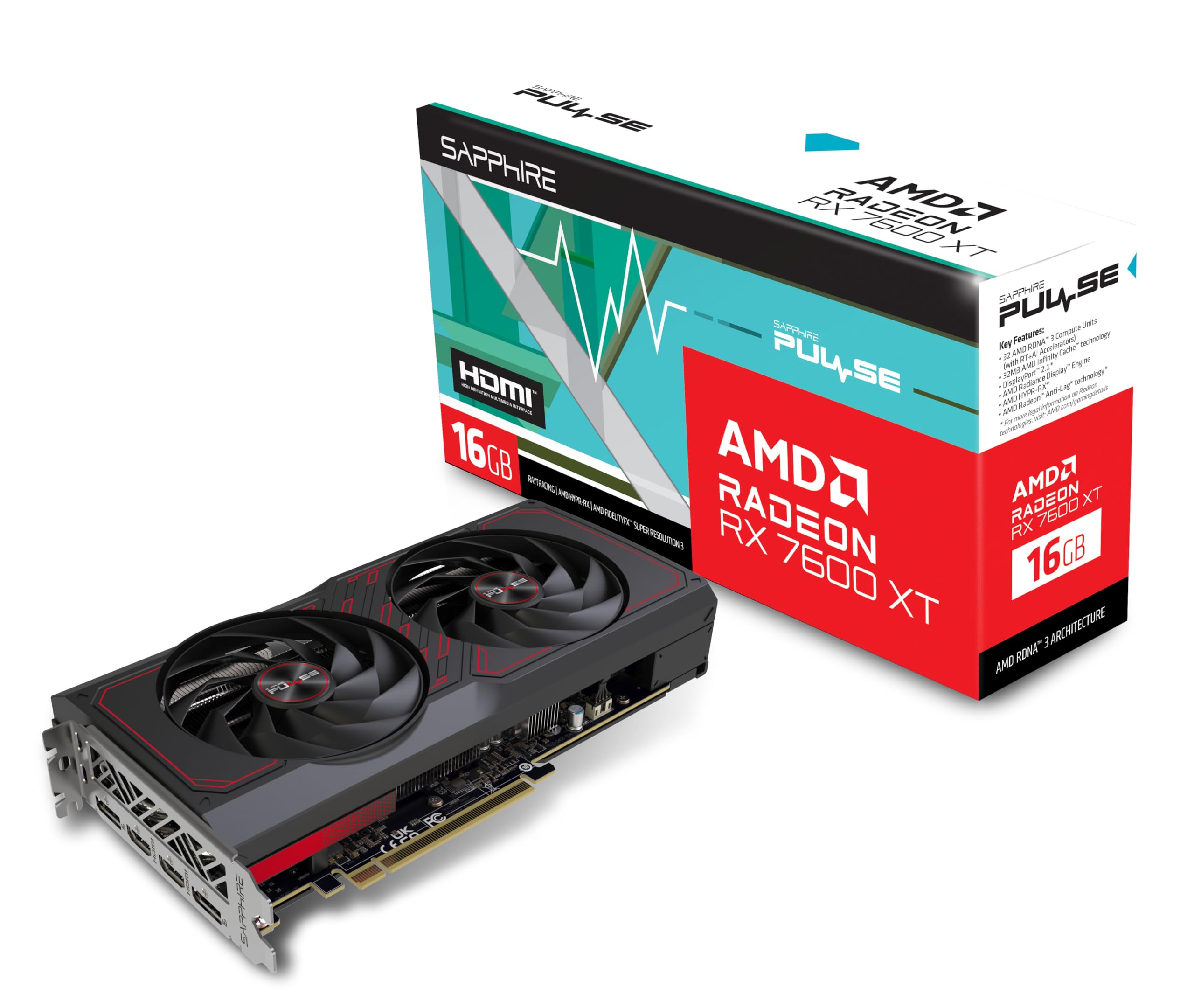 Amazon.com: Sapphire 11339-04-20G Pulse AMD Radeon RX 7600 XT