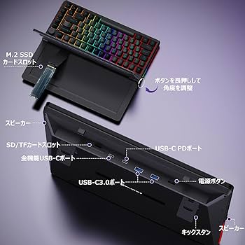 Amazon | Kwumsy K3 モニター付きキーボード メカニカルキーボード