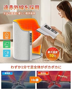 Amazon | パネルヒーター 足元【540°全方位発熱&2026新登場】デスク