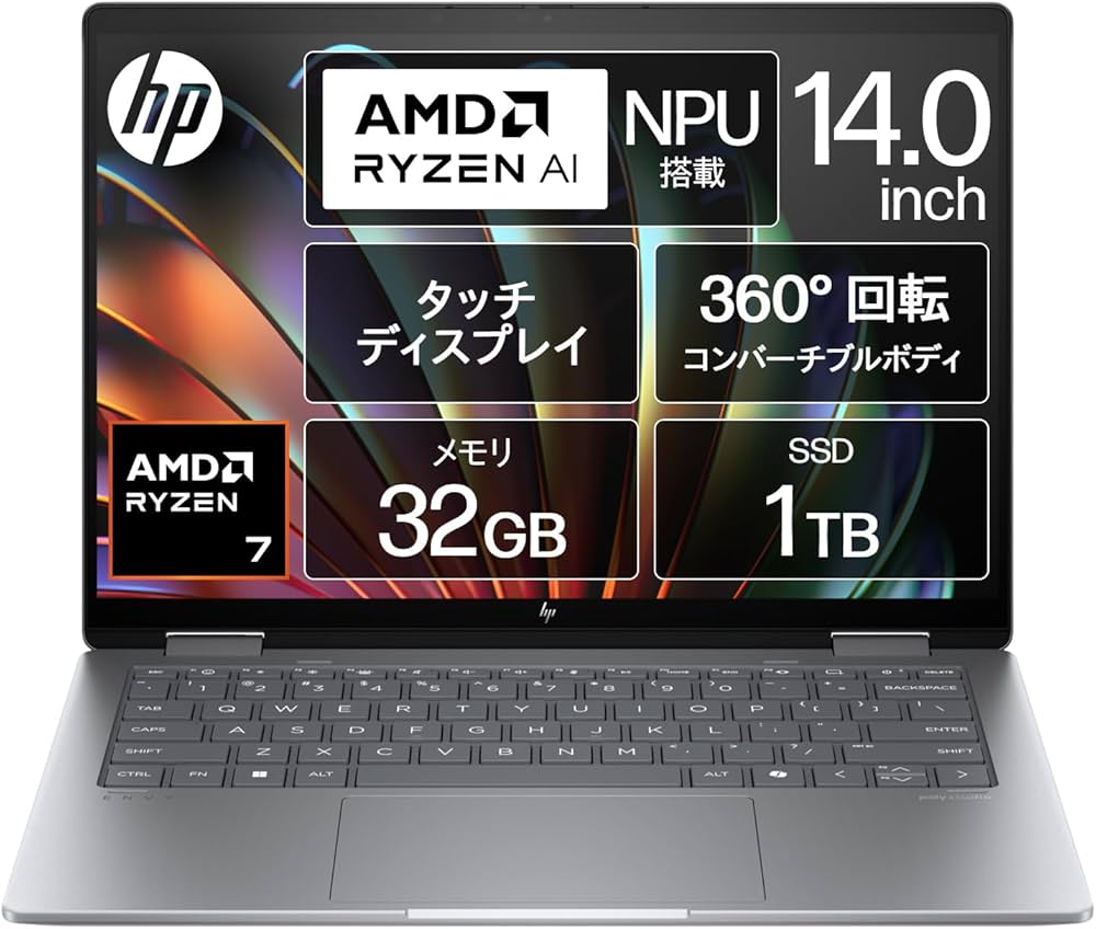 Amazon | HP ノートパソコン Envy x360 14-fa 14.0インチ 2-in-1