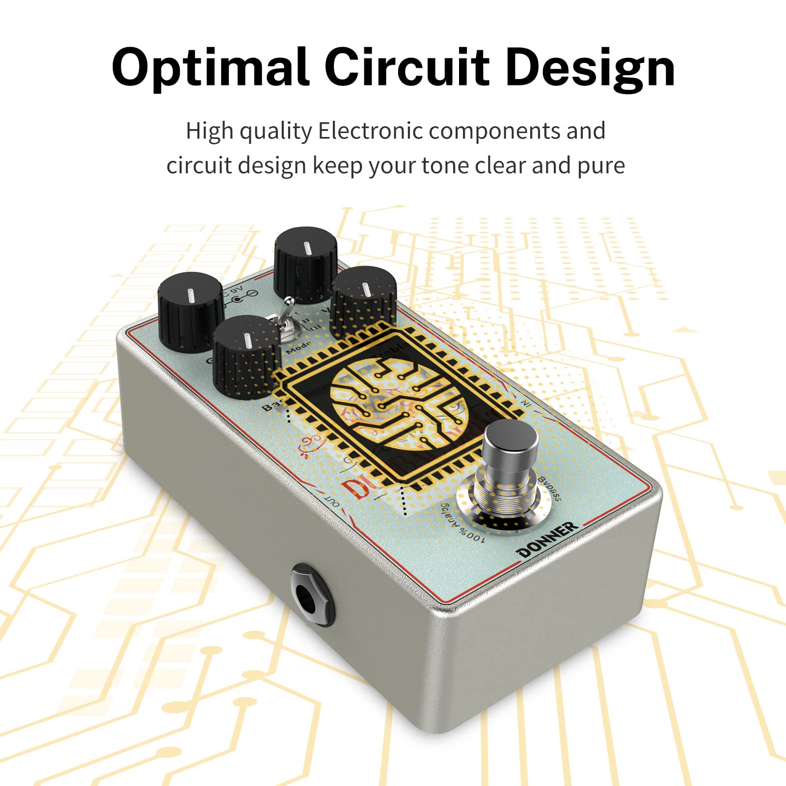 Amazon.com: Donner Dumbal Drive Overdrive Pedal for Electric