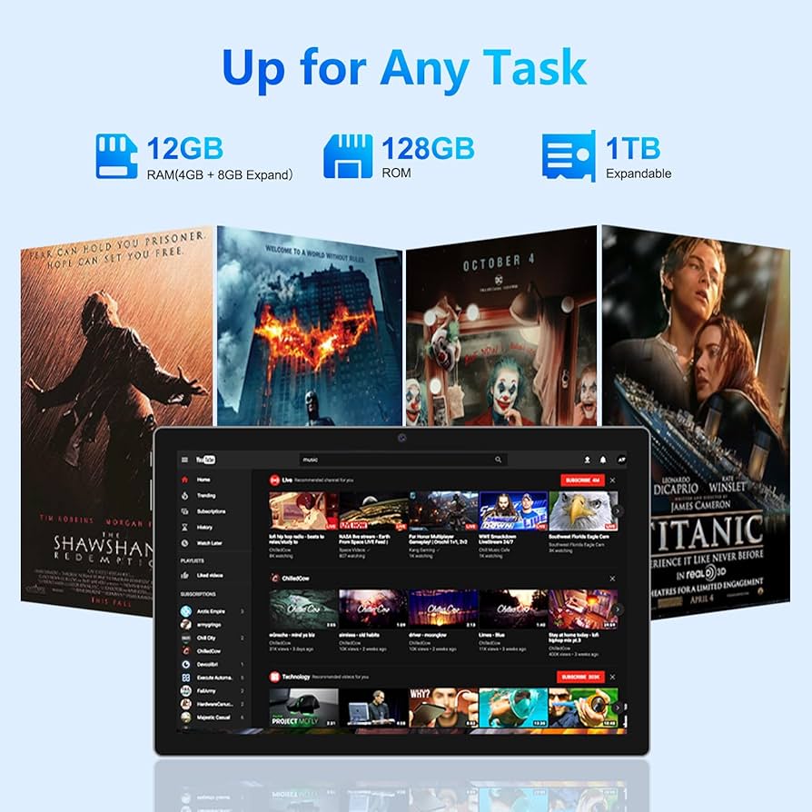 Amazon.com : ATMPC Tablet, 10 Inch Android 14 Tablets 12GB (4+8