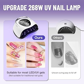 Amazon.com: LadyMisty 268W UV LED Nail Lamp, 2026 Upgrade UV Light