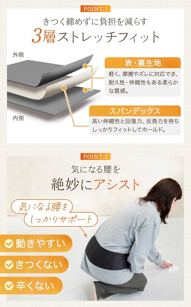 Amazon | 体感エアーベルト腰用 (LL-3L) 腰サポーター 日本製 ベルト