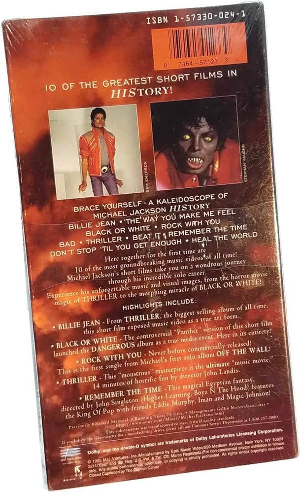 Amazon.com: Michael Jackson: HIStory: Video Greatest Hits [VHS