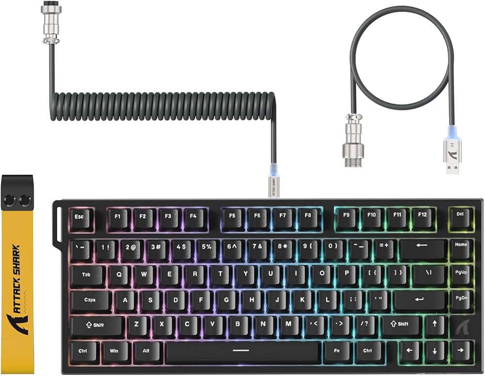 Amazon | ATTACK SHARK R82HE ゲーミングキーボード ラピッドトリガー