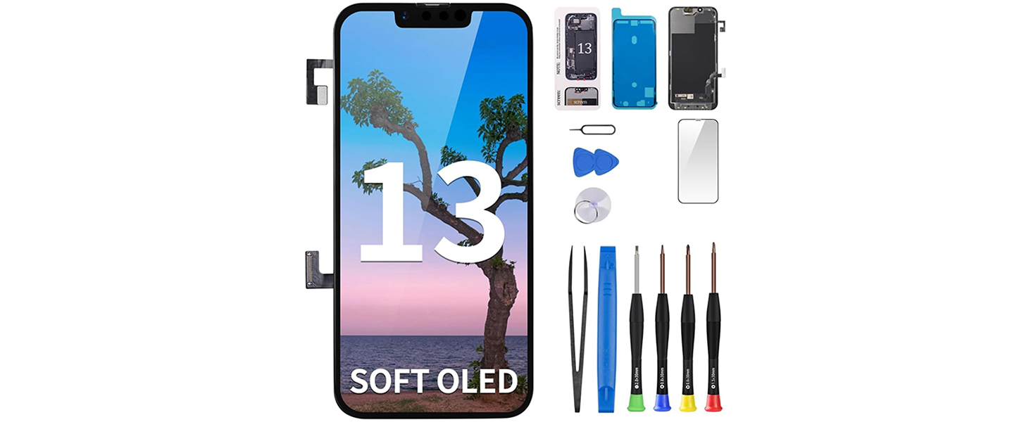 Amazon.com: CYKJGS [Soft OLED] for iPhone 13 Screen Replacement