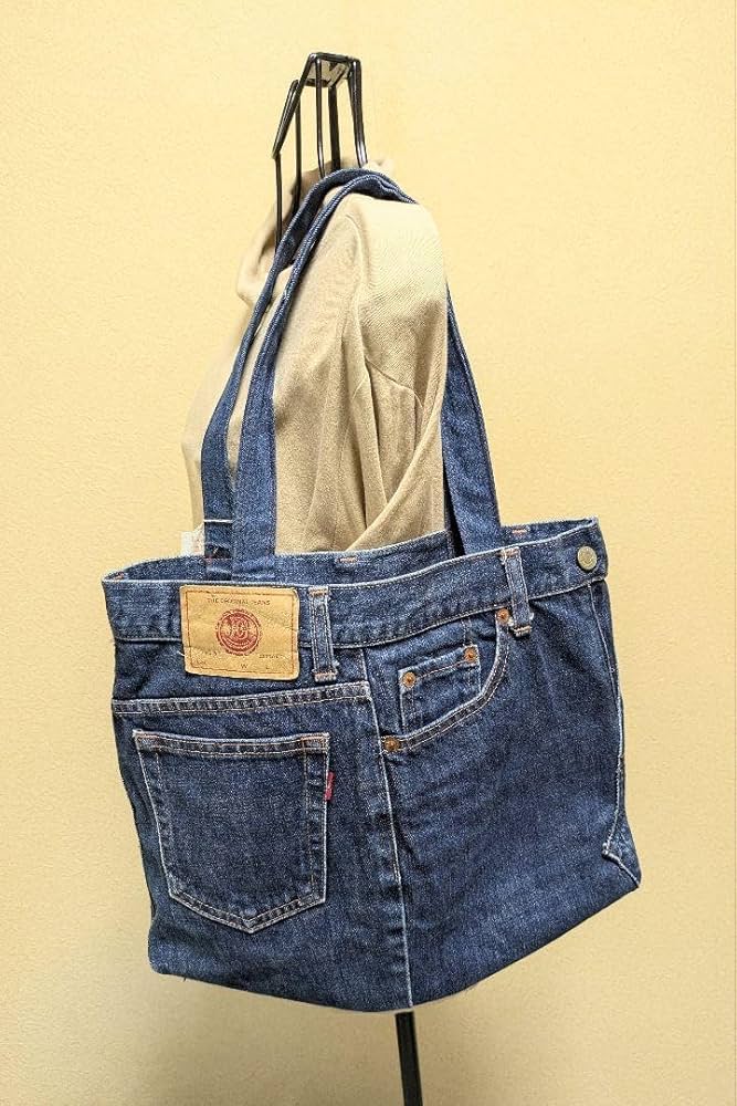 Amazon.co.jp: リメイクデニムバッグハンドメイド : 文房具・オフィス用品