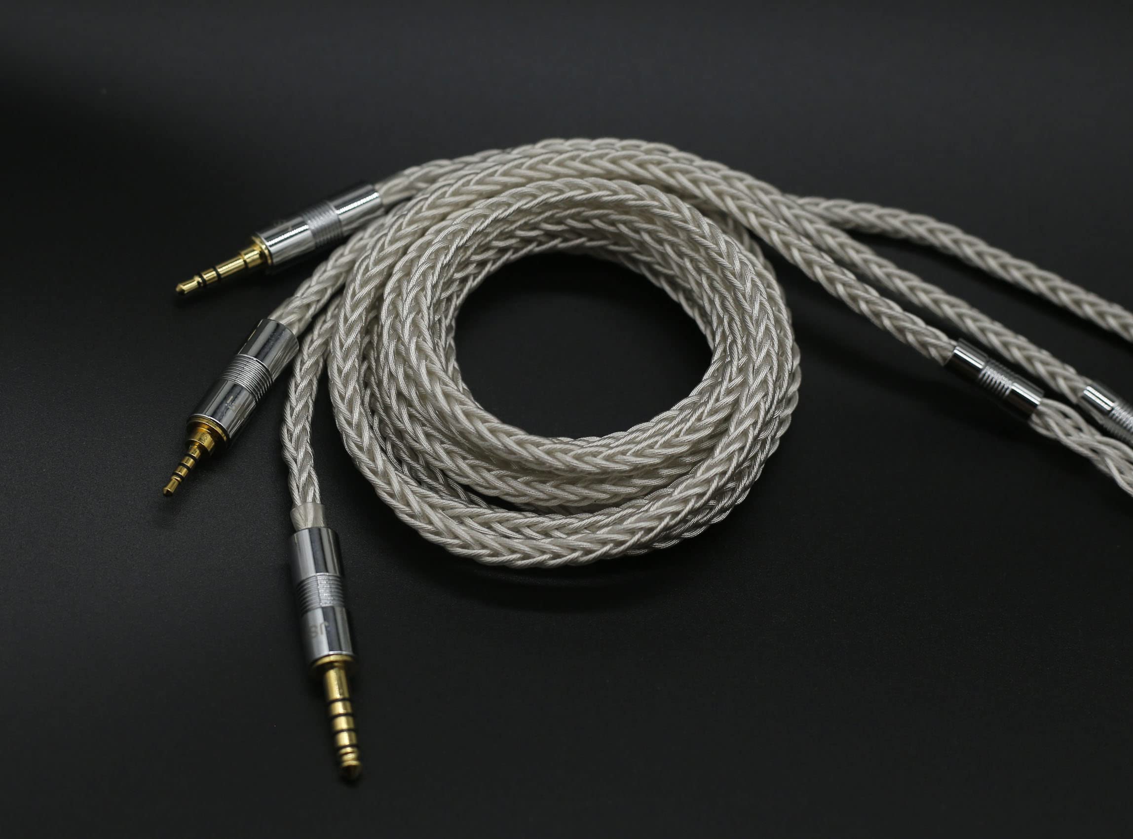 Amazon | 【JSHiFi-白龍】2pin4.4mm 8芯単結晶銅銀メッキリケーブル