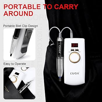 Amazon | L'UGX 電動ネイルマシン 30000RPM プロ ネイルドリル 研磨 爪