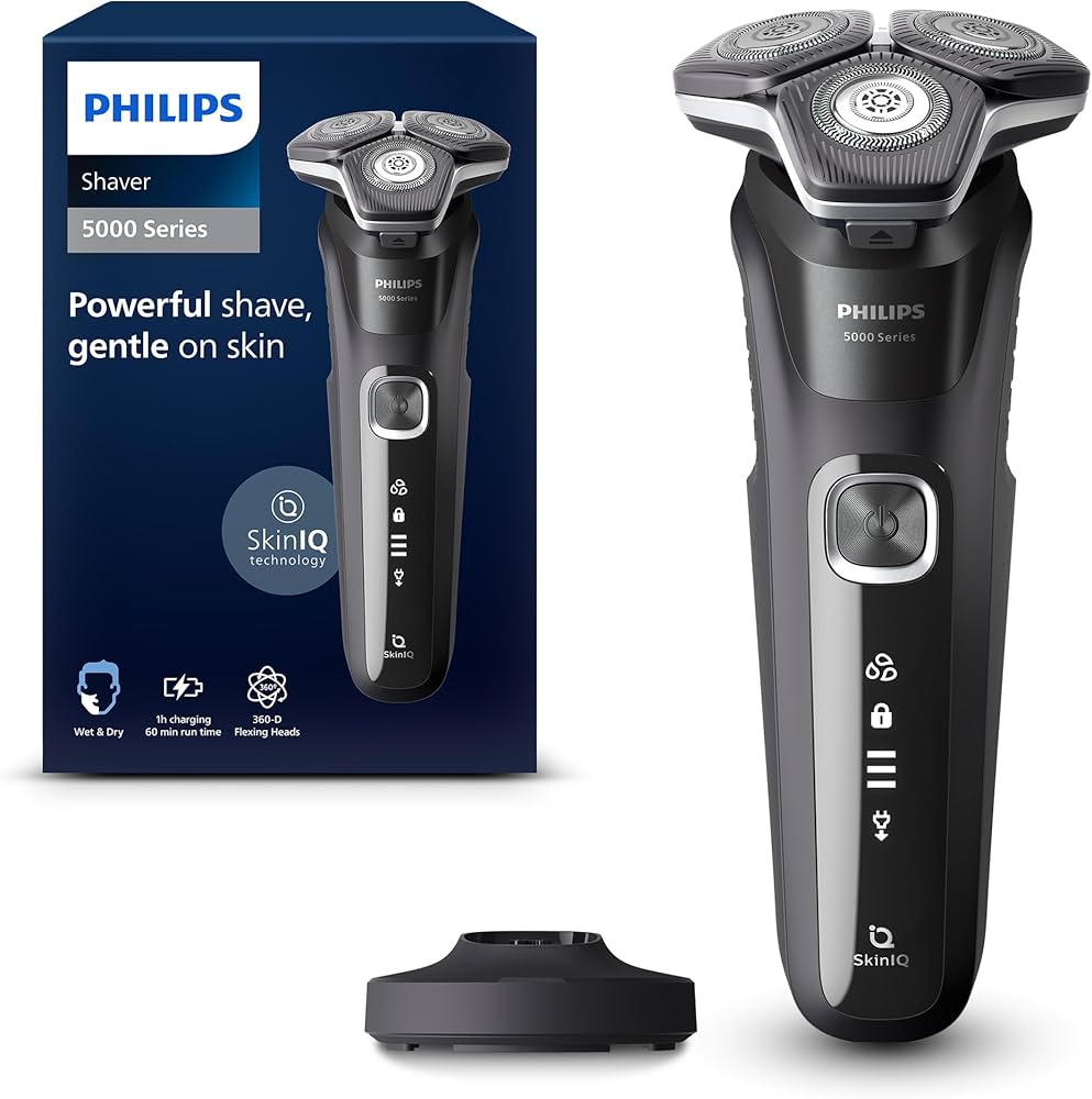Philips Shaver Series 5000, Wet & Dry Electric Shaver, with SkinIQ