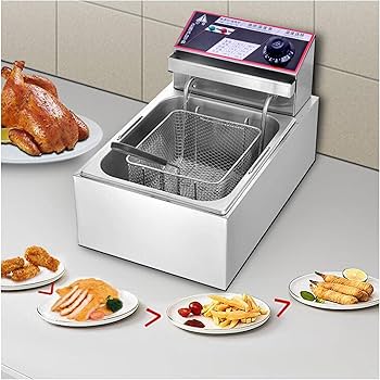 Amazon.co.jp: 1槽型電気フライヤー 10L 大容量 揚げ物 ステンレス