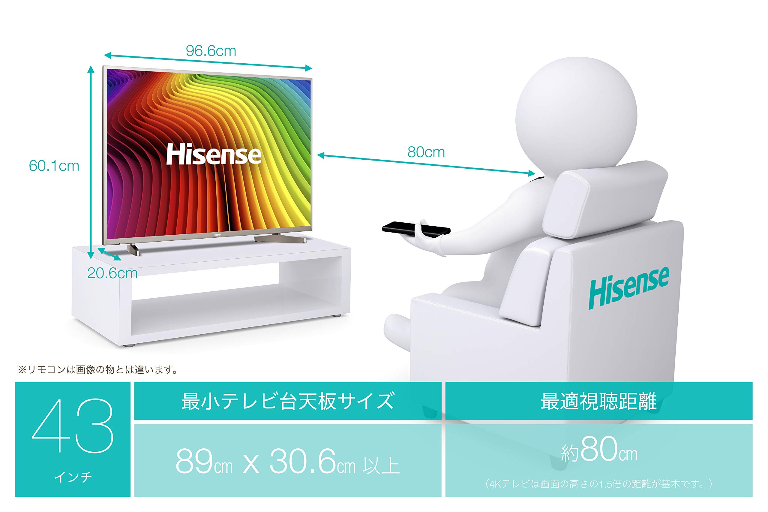 Amazon | ハイセンス Hisense 43V型 液晶 テレビ HJ43N5000 4K 外付け