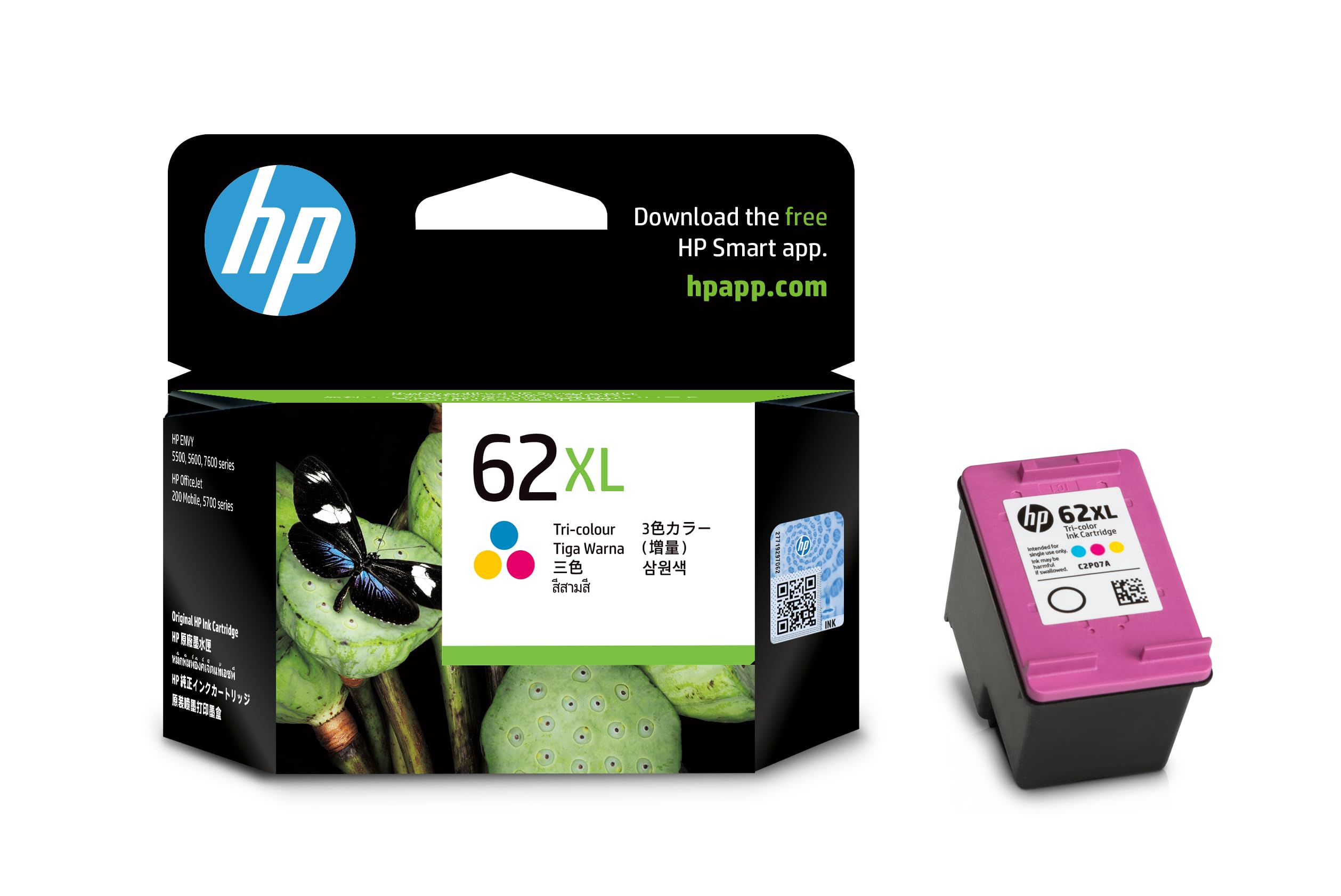 Amazon.co.jp: HP 62XL 純正 インクカートリッジ カラー増量 C2P07AA