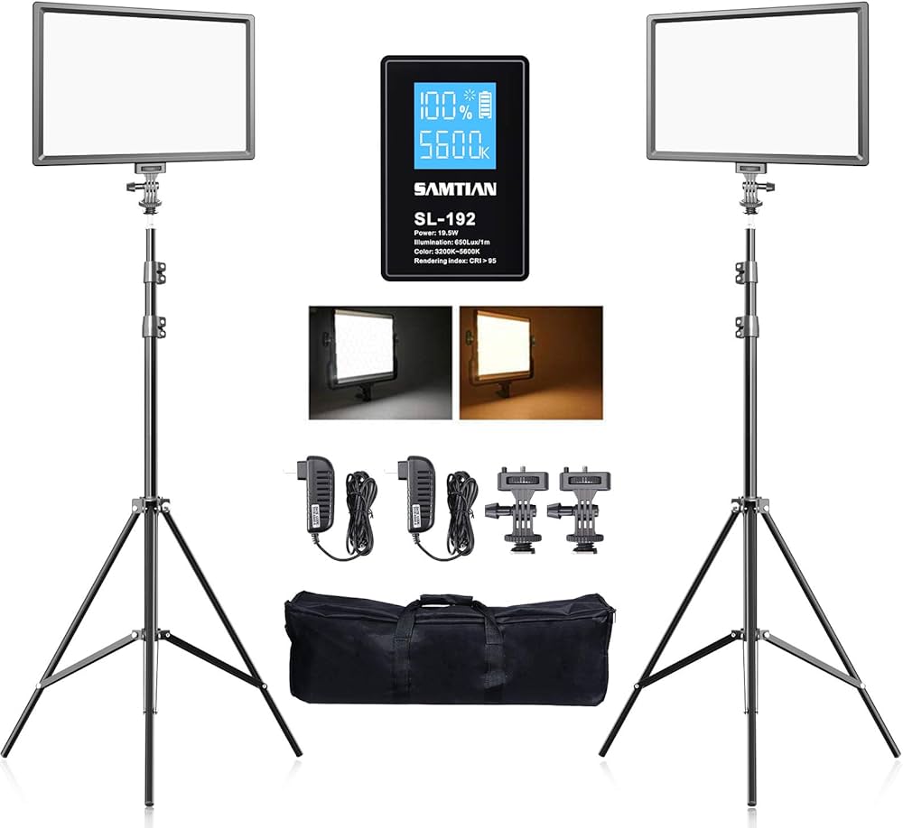 Amazon | 【新版】撮影ライト LEDビデオライト プロ超薄型 SAMTIAN 2