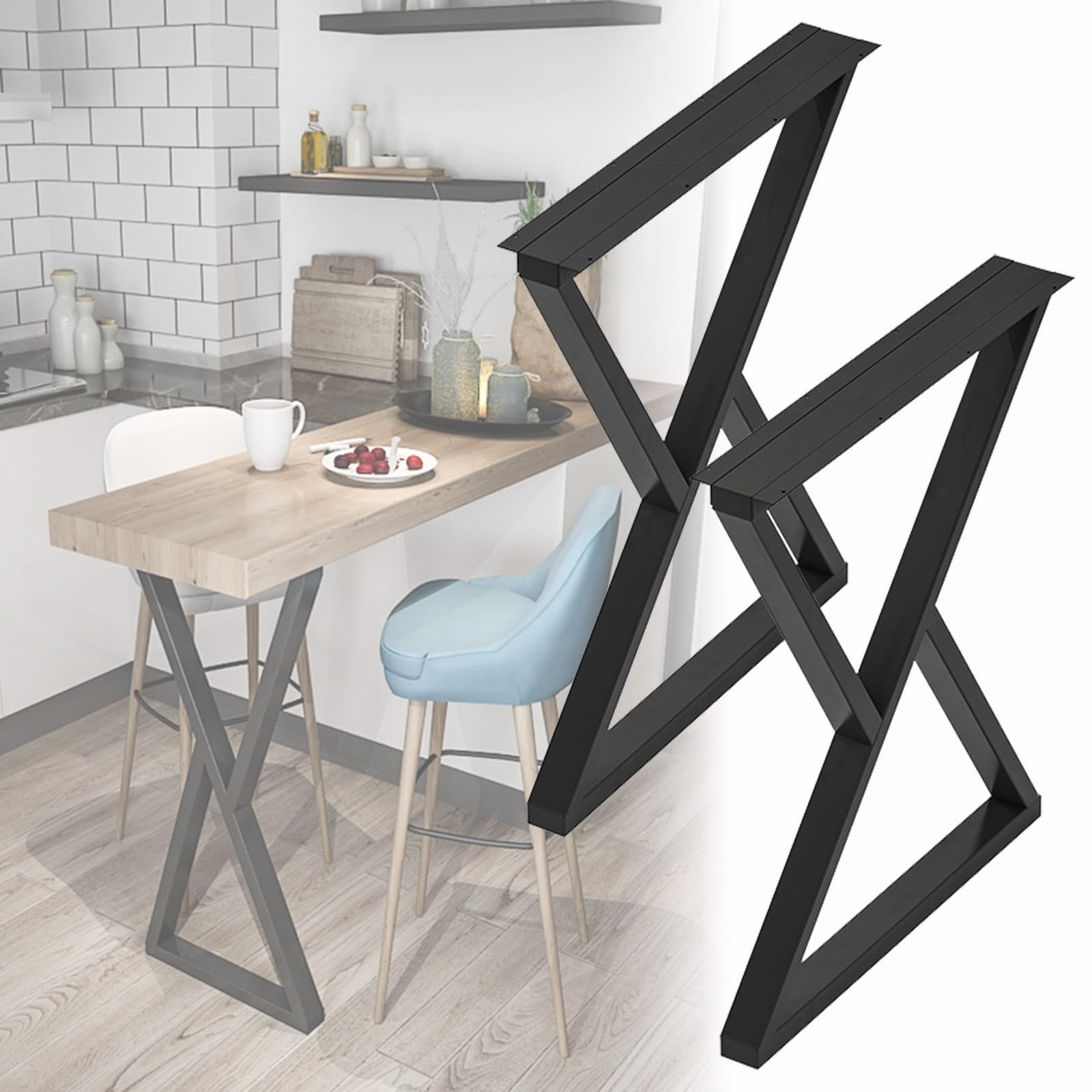 Amazon.co.jp: 2脚セット DIY テーブル 脚 アイアン テーブルレッグ