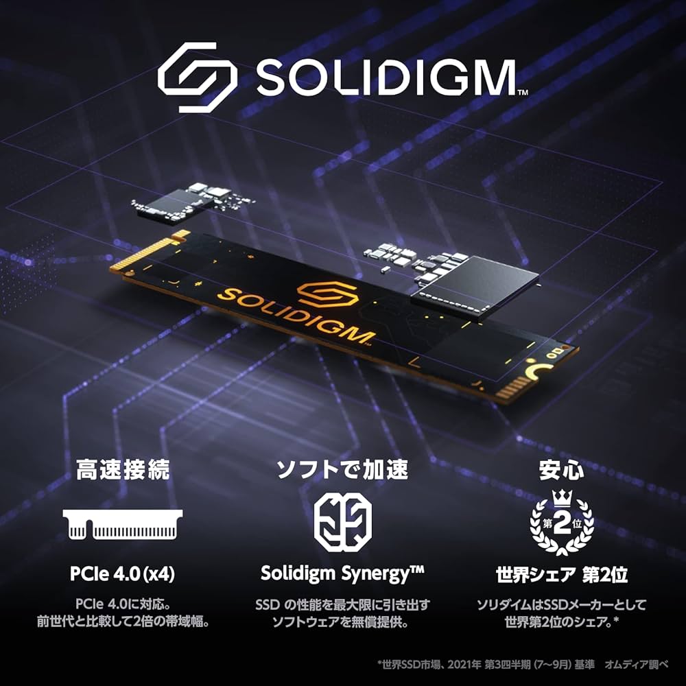 Amazon.co.jp: ソリダイム Solidigm 内蔵 SSD P41 Plus SSD 読込速度