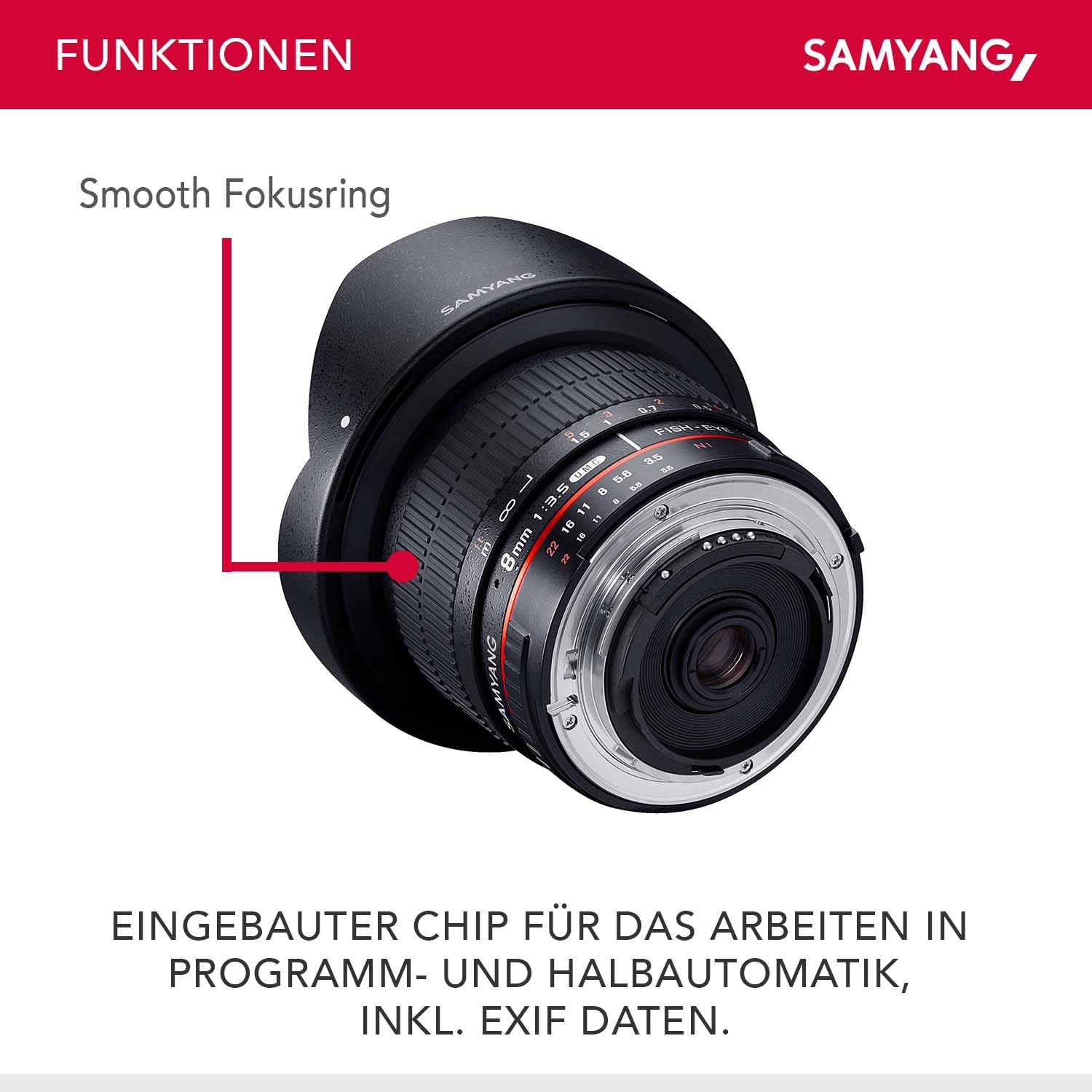 Amazon.com : Samyang 8 mm F3.5 Fisheye Manual Focus Lens for Nikon