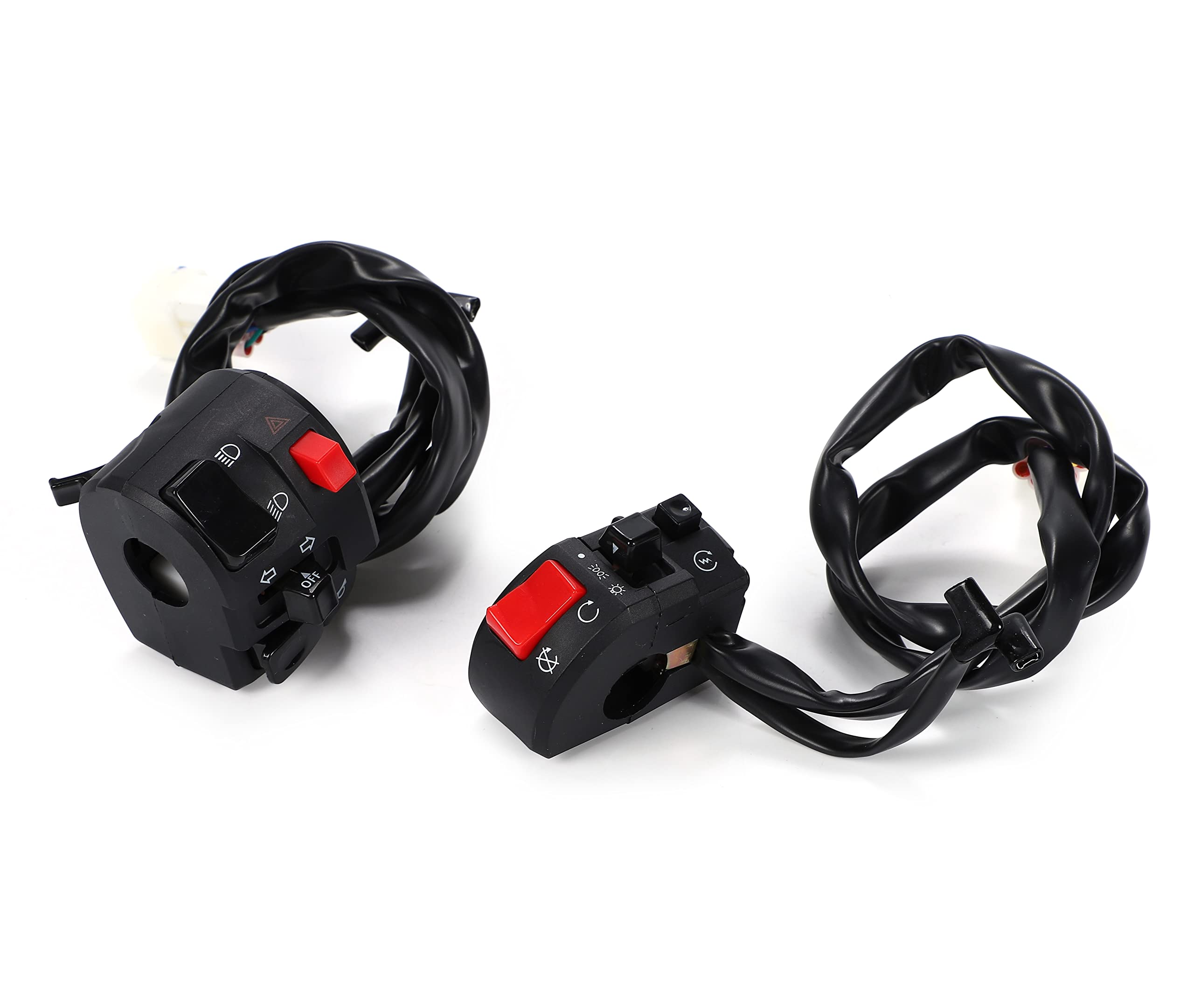 Amazon.co.jp: バイク ハンドル スイッチ ボックス 左右 汎用 多機能