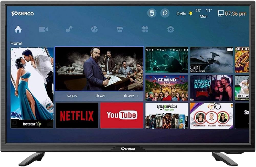 Shinco 80 cm (32 Inches) HD Ready Smart LED TV SO32AS (Black