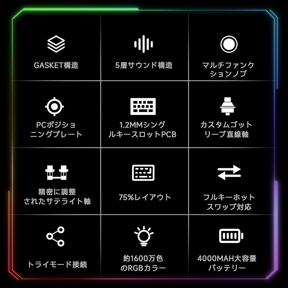 Amazon | 【国内正規品】AOC GK330 ゲーミングキーボード ワイヤレス