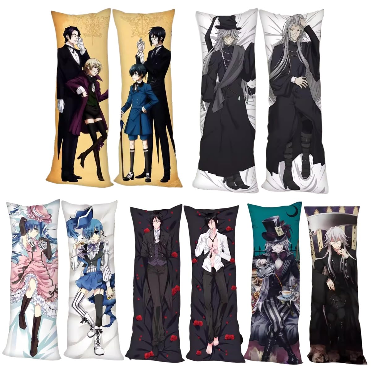 Amazon｜黒執事 長 抱き枕 クッション 背当て シエル セバスチャン