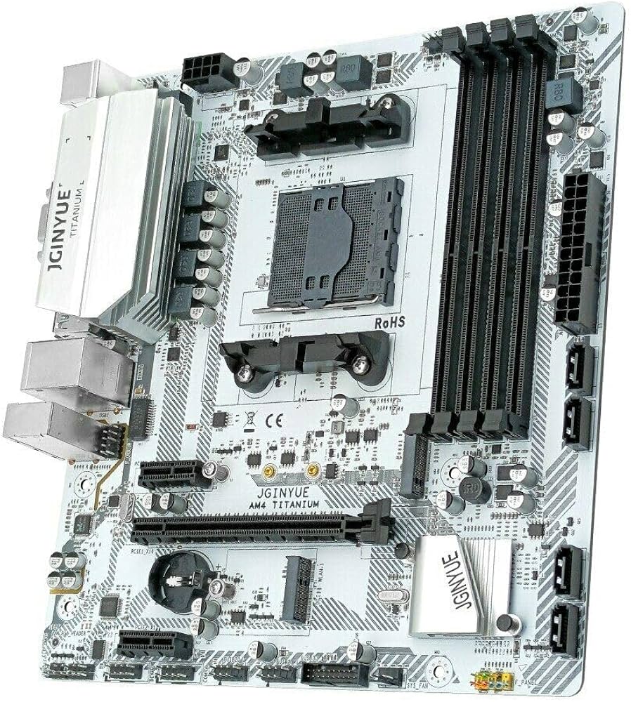 Amazon | JGINYUE AM4 マザーボード、M-ATX ゲーミング マザーボード