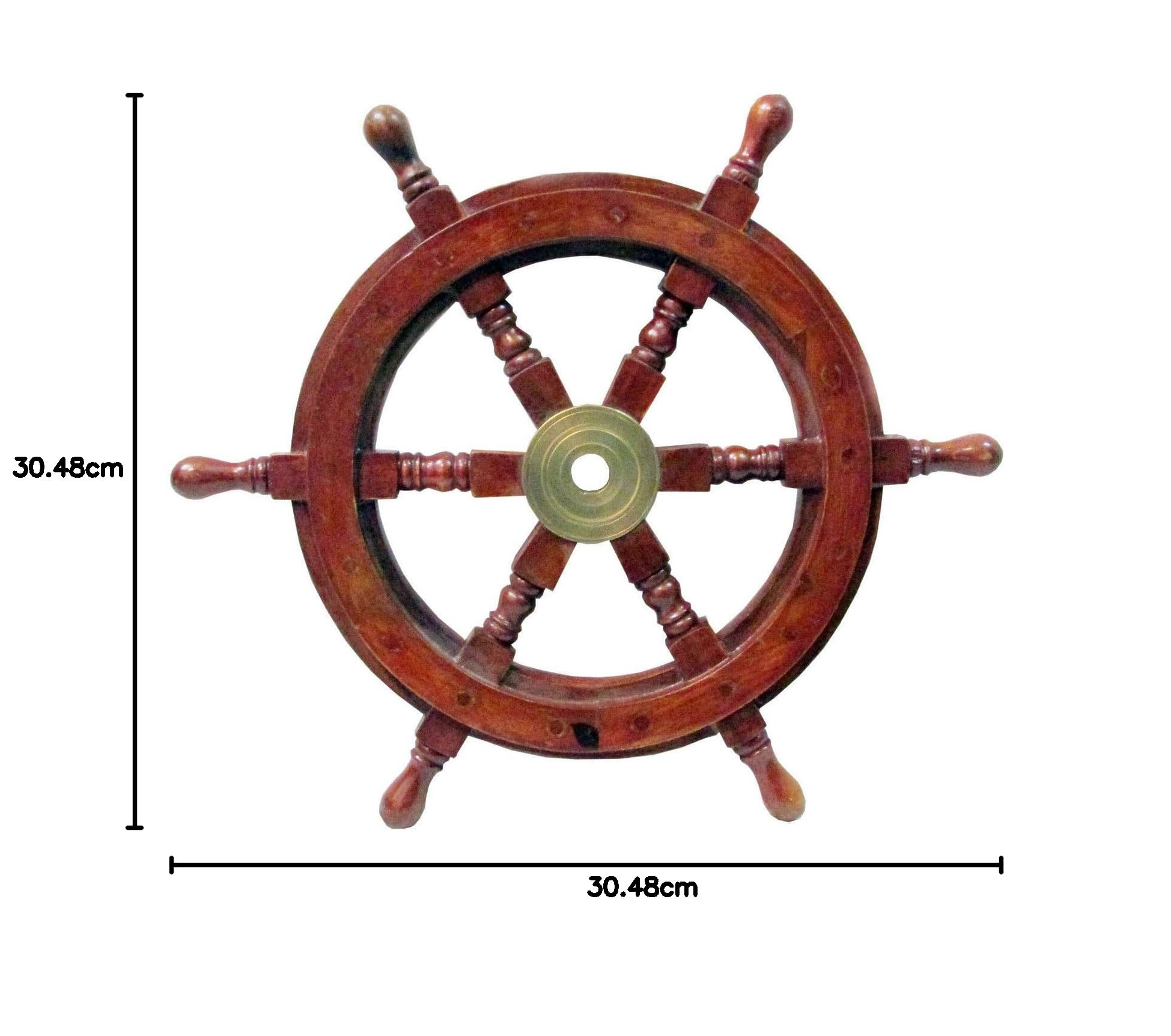 Amazon｜PIRU 装飾用舵輪はハンドルを含め幅約12インチ 船の車輪は木製