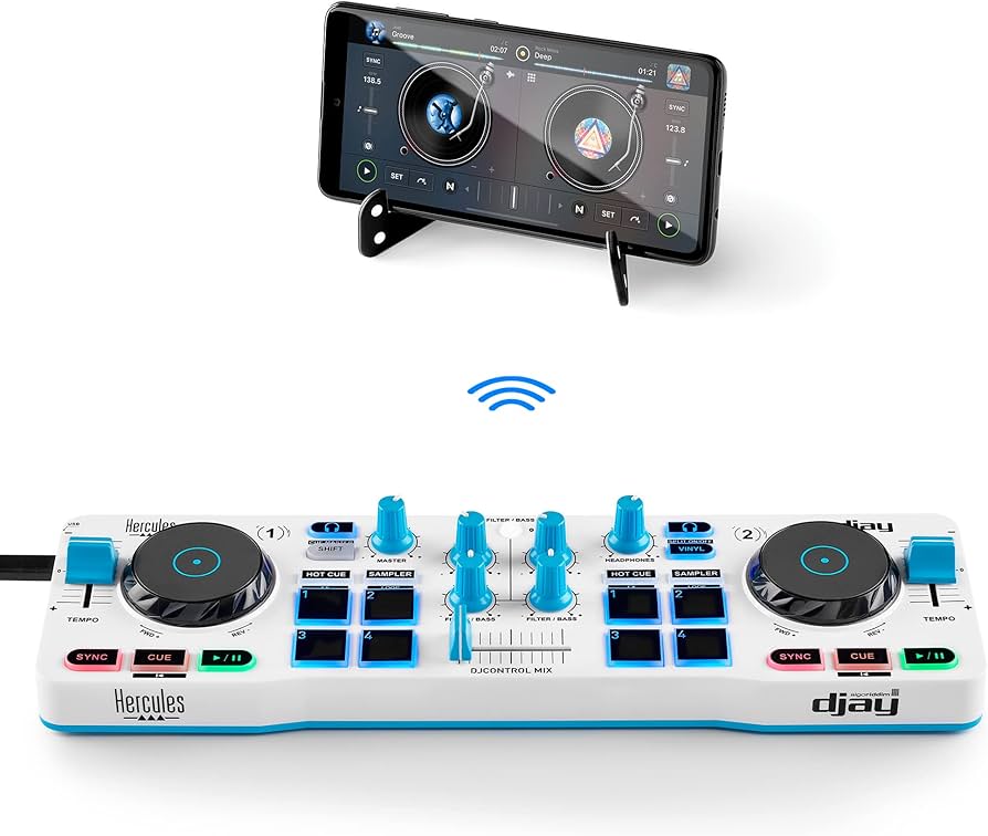Hercules DJControl Mix Blue Edition – Kompakter DJ-Controller mit