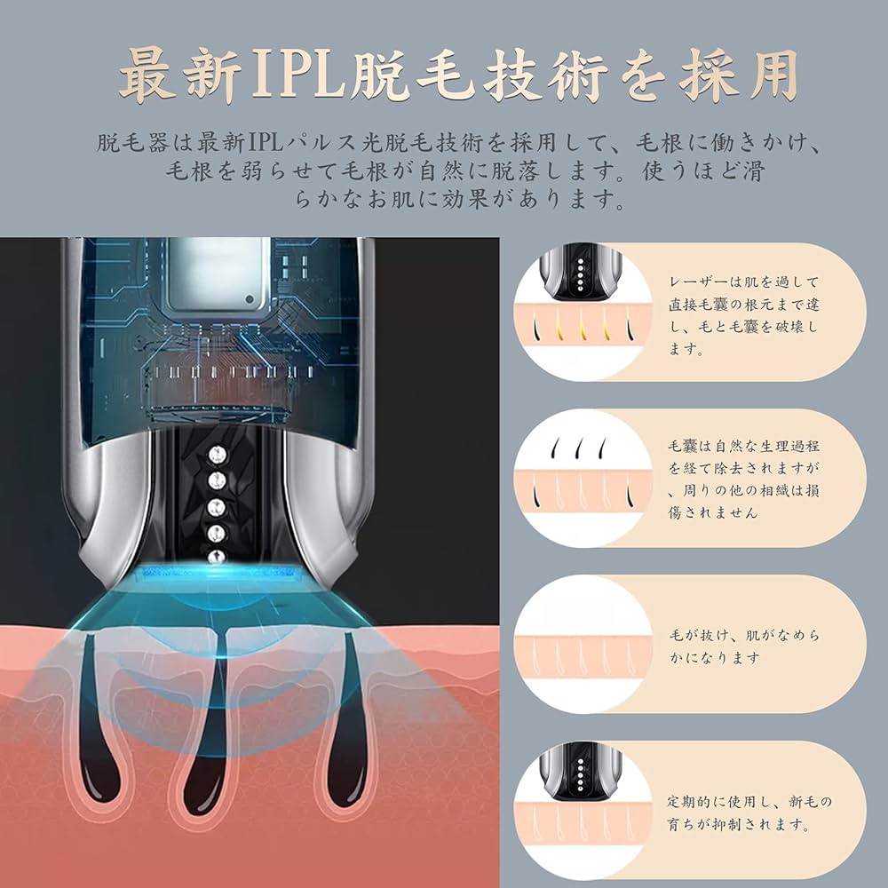 Amazon | 美容器 レーザー ムダ毛のケア メンズ IPL 美容器 レディース