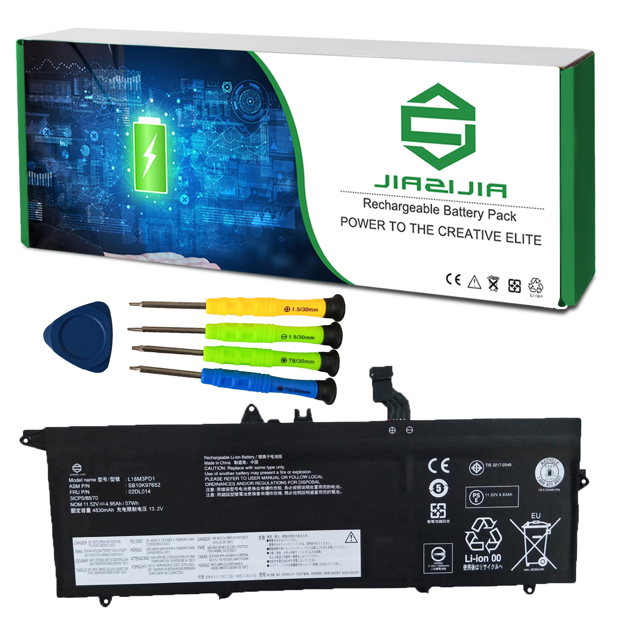 Amazon.com: JIAZIJIA 02DL014 Laptop Battery Replacement for Lenovo