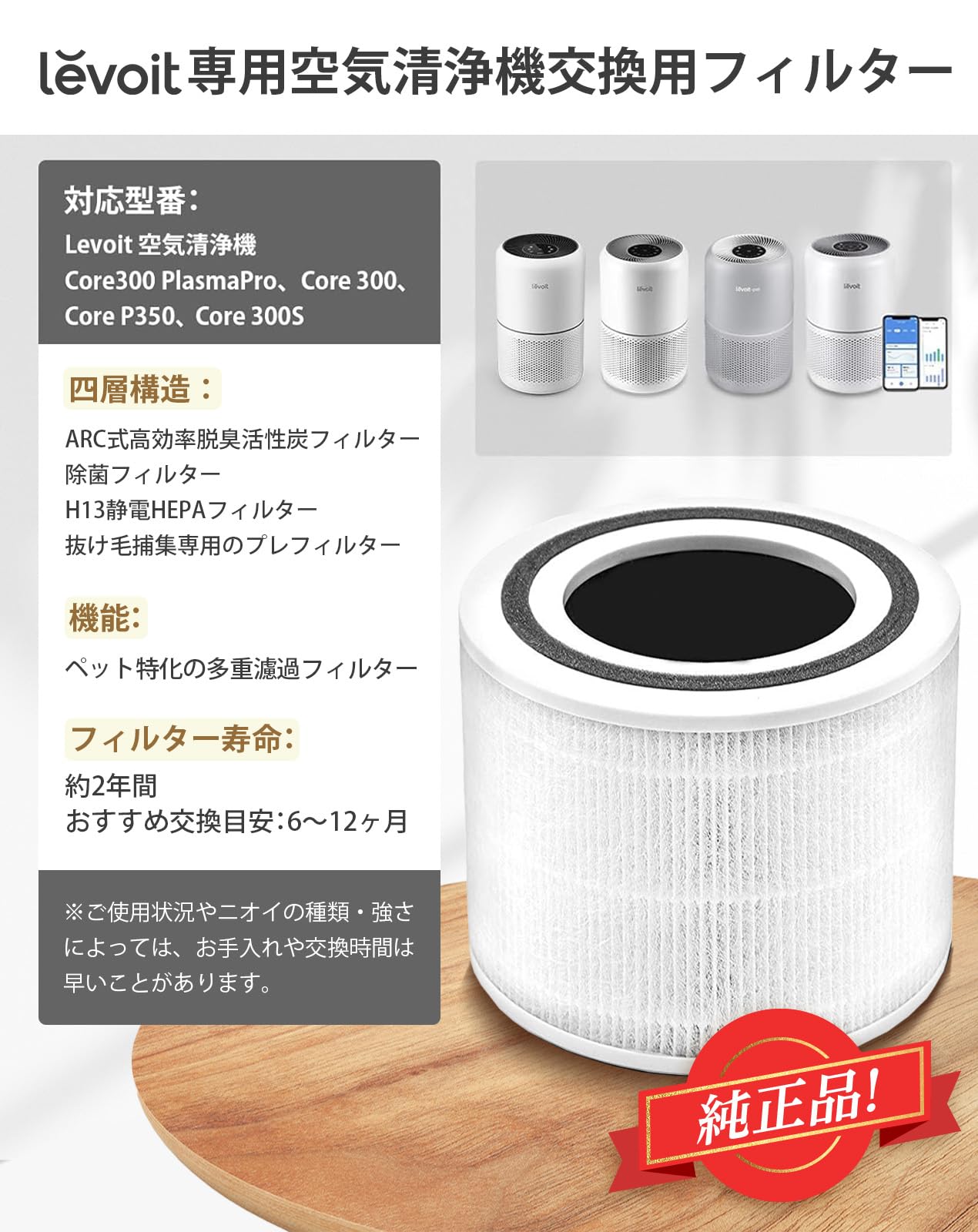 Amazon | 【純正品】Levoit (レボイト) 空気清浄機 Core P350 交換用