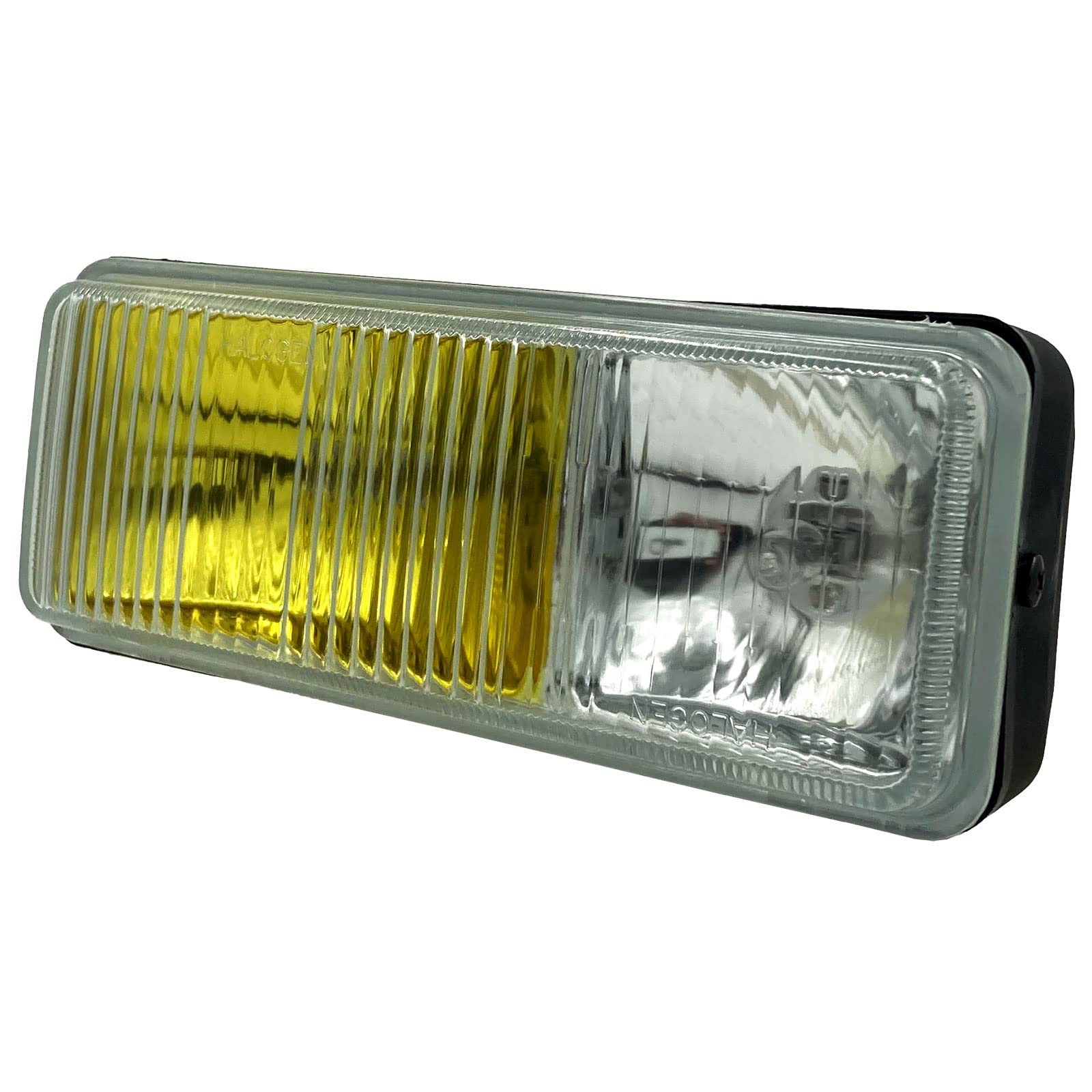 Amazon | 汎用 角型フォグランプ クリアー＆イエロー ツインガラス