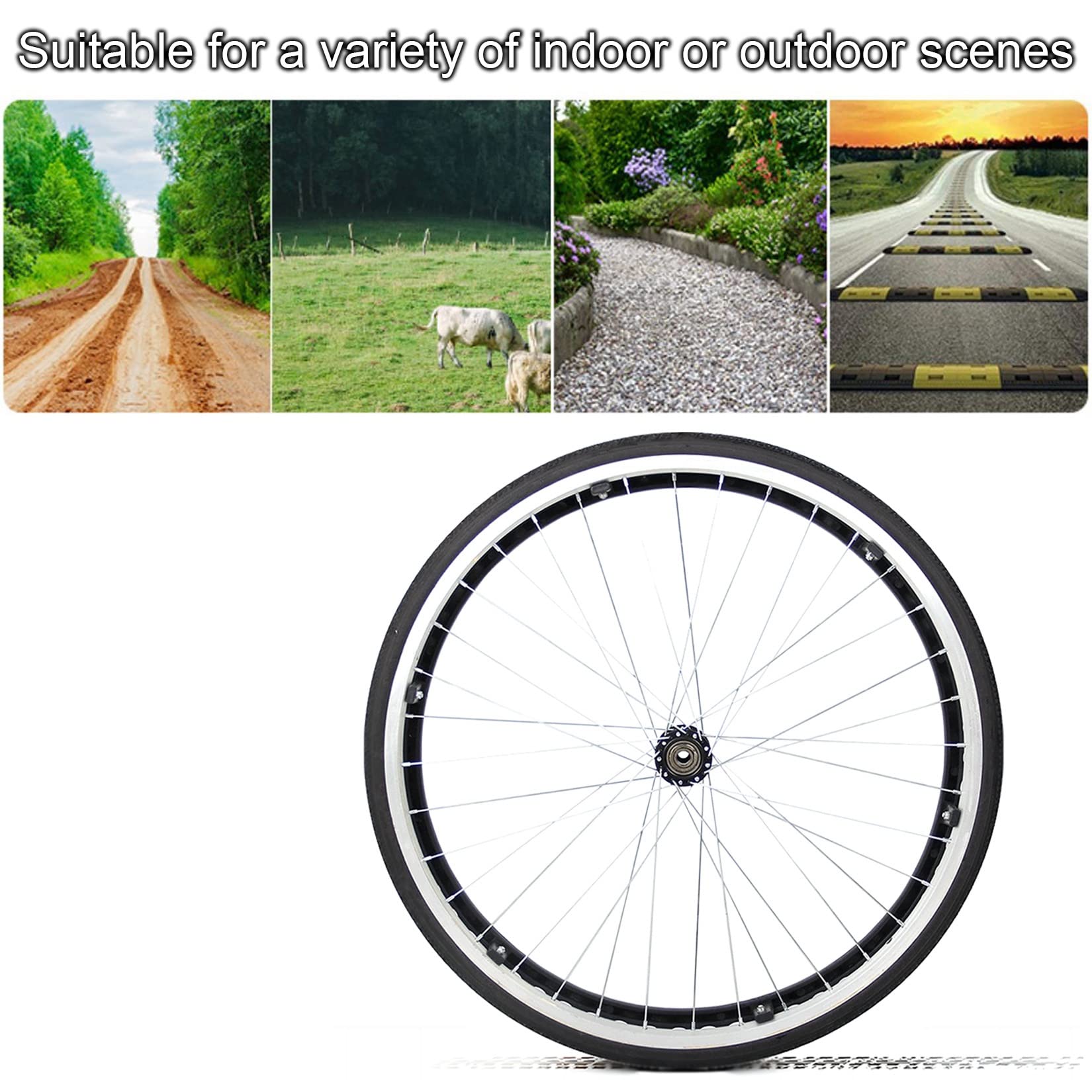 Amazon.co.jp: 24インチ 車椅子用ホイール（ 1ペア 2個 ）、穿刺止め