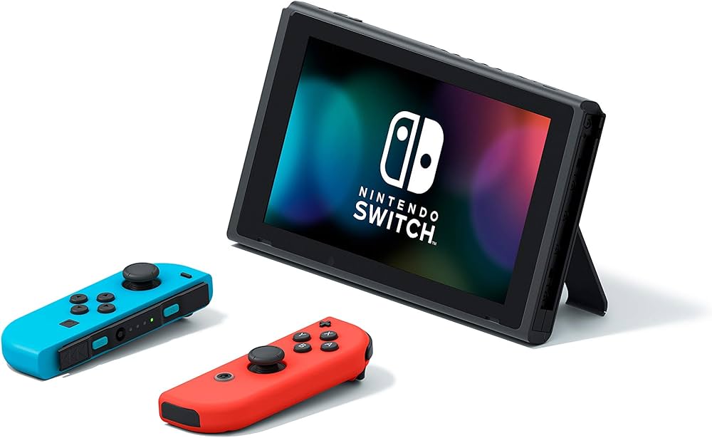 Amazon.com: Nintendo Switch with Neon Blue and Neon Red Joy-Con +
