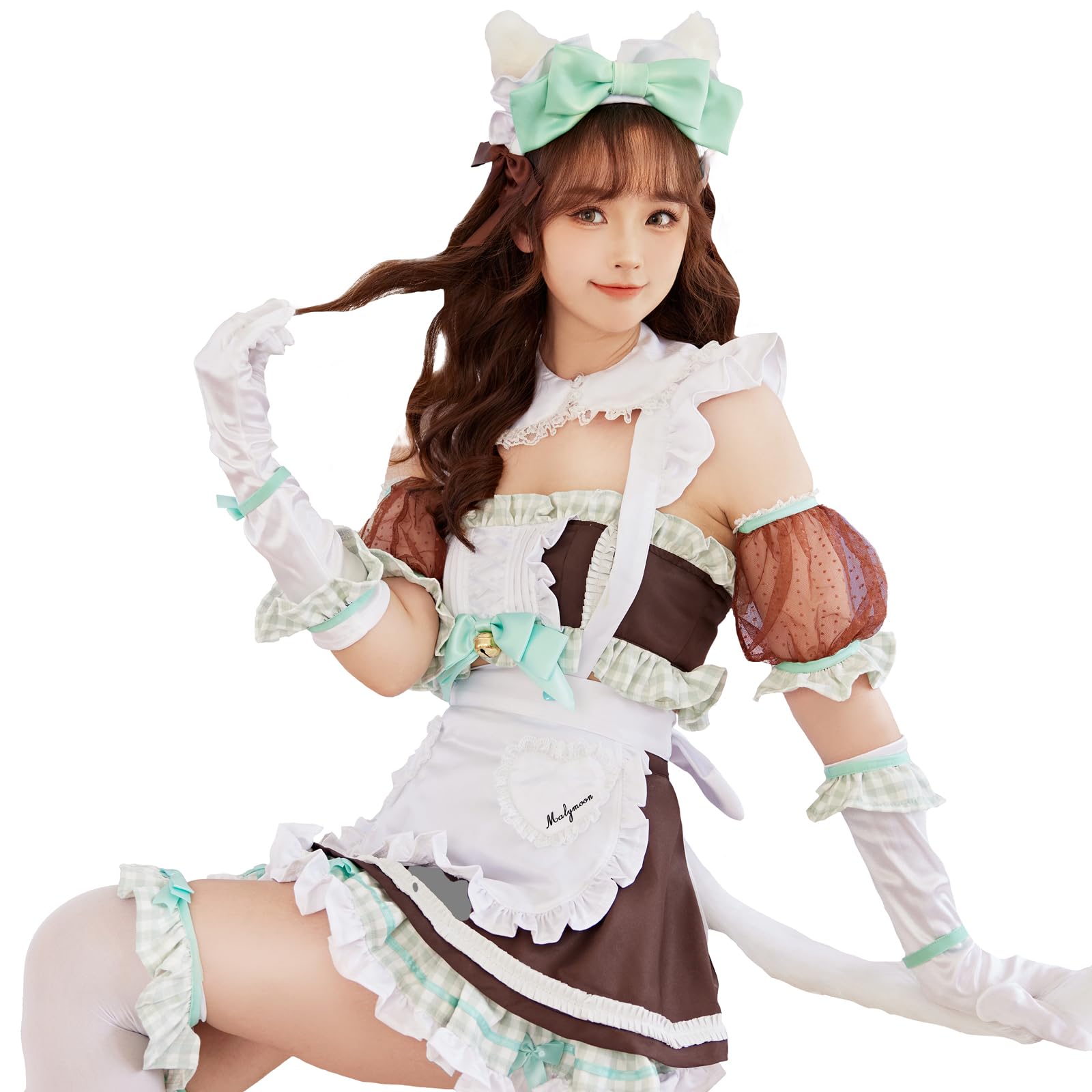 Amazon.co.jp: [Malymoon] バレンタイン 猫耳 メイド ネコ耳 メイド服