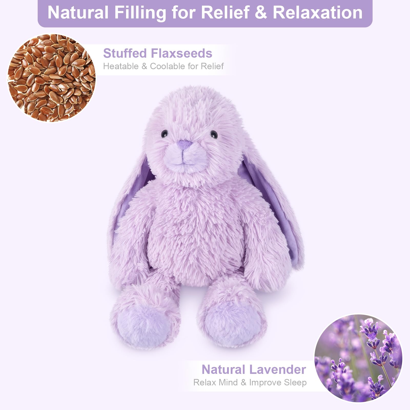 Amazon.com: SuzziPals Heatable & Coolable Purple Bunny Stuffed