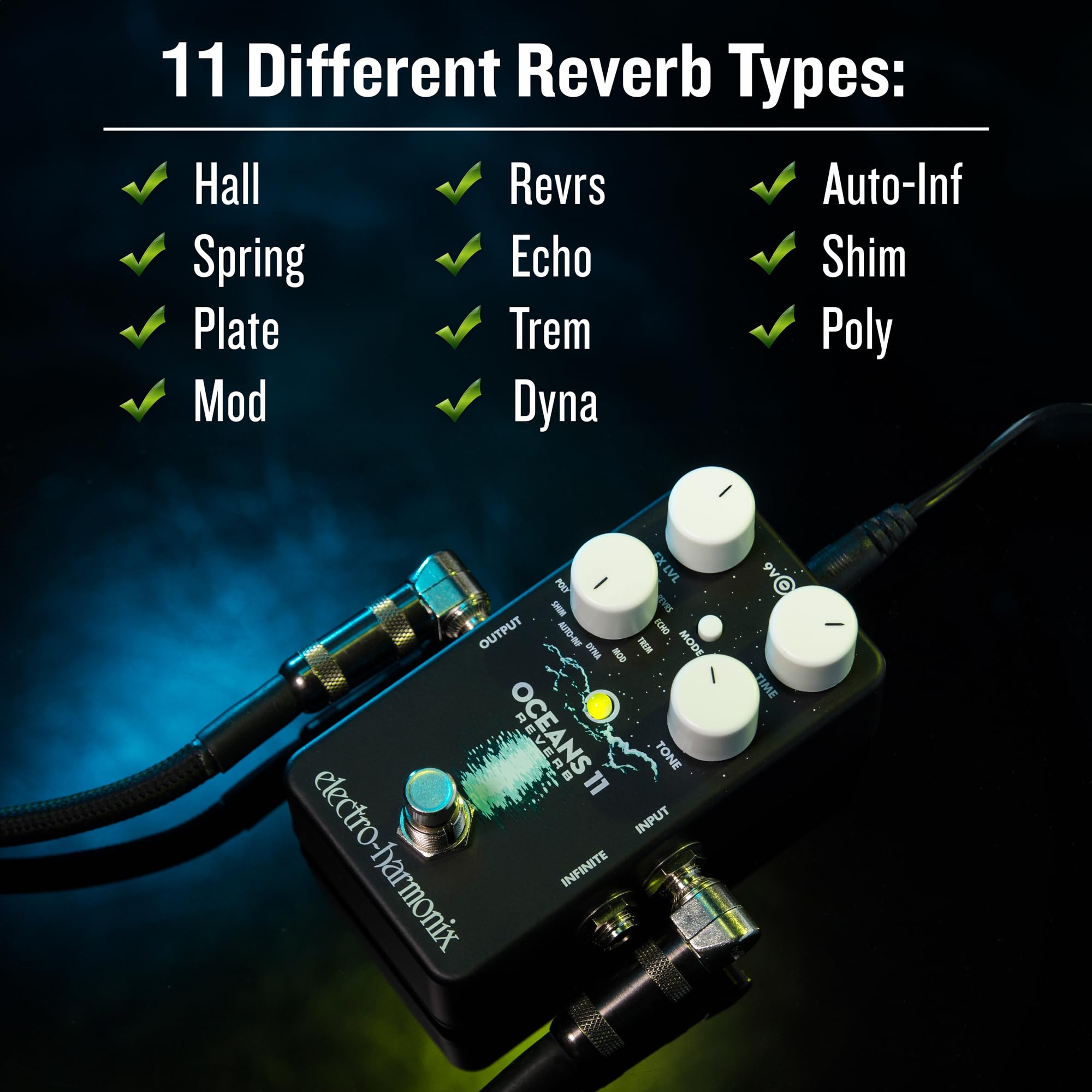 Amazon | electro-harmonix/OCEANS 11 Multifunction Digital Reverb